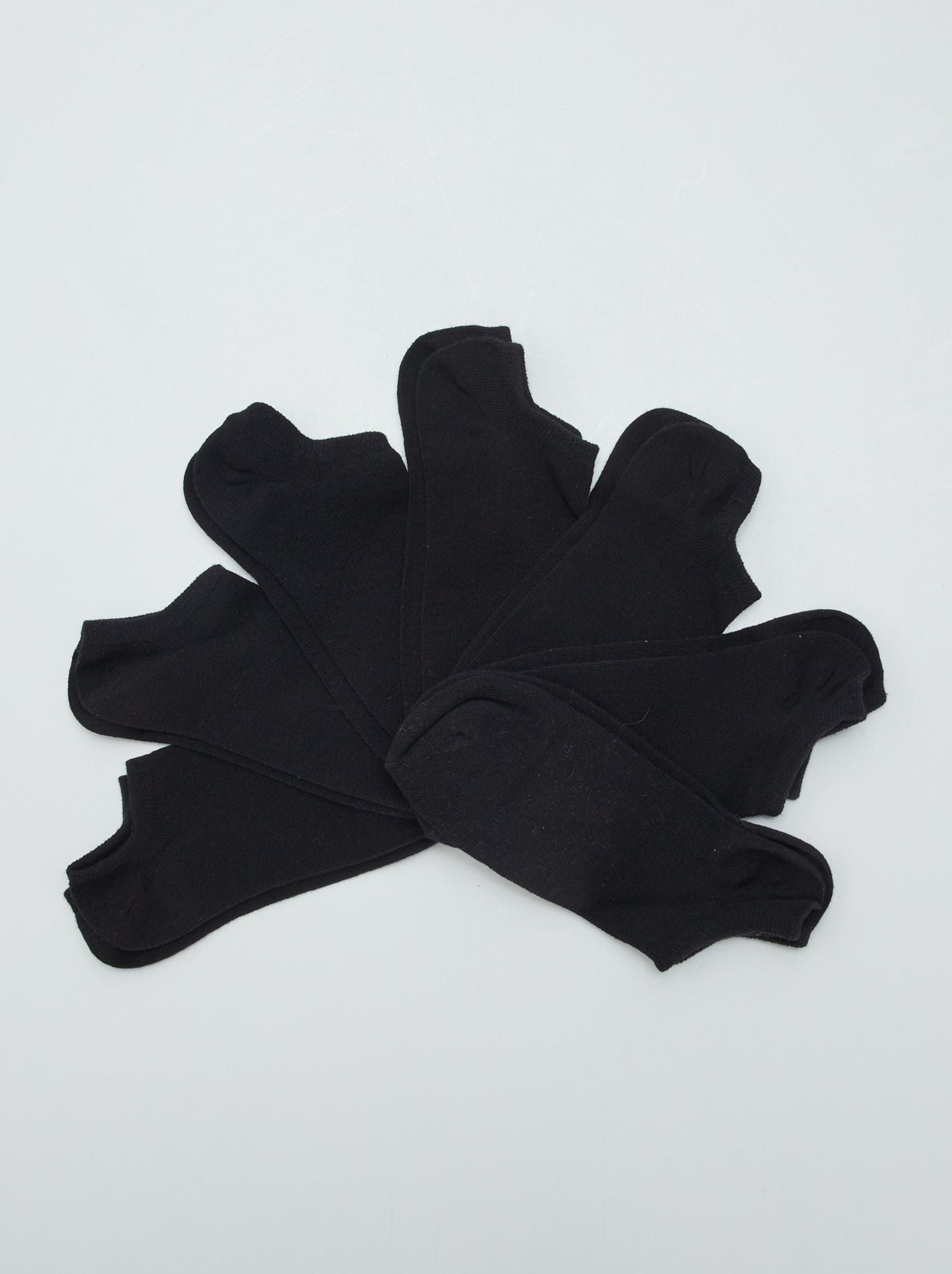 Lot de 7 paires de chaussettes invisibles - Noir