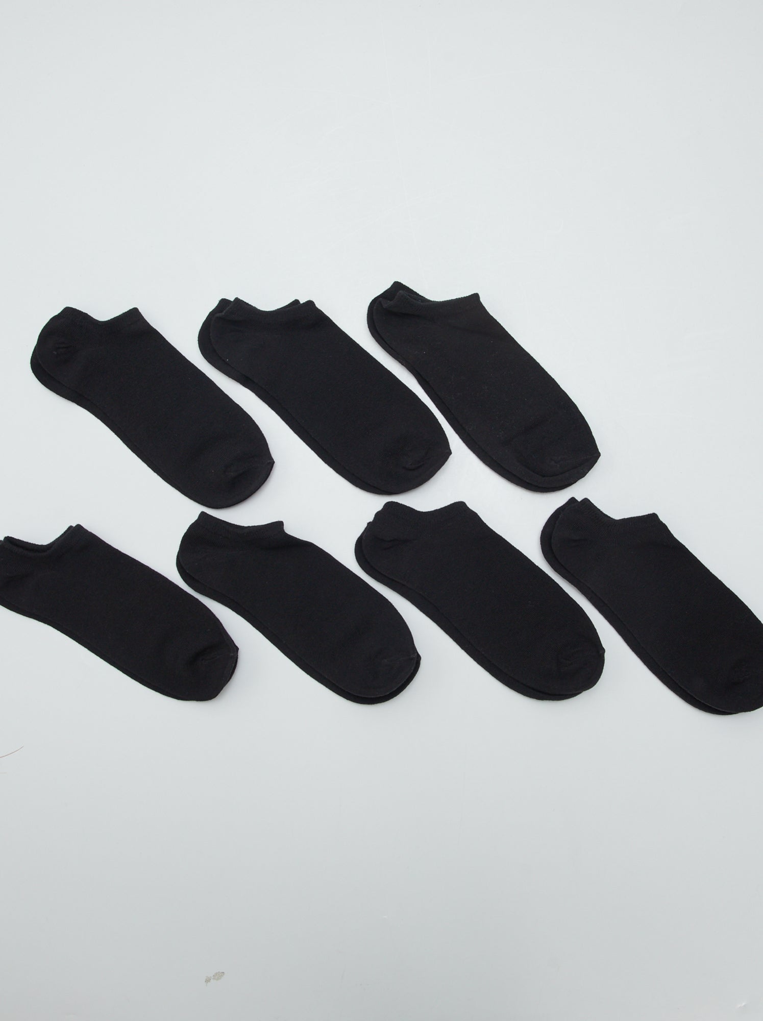 Lot de 7 paires de chaussettes invisibles - Noir