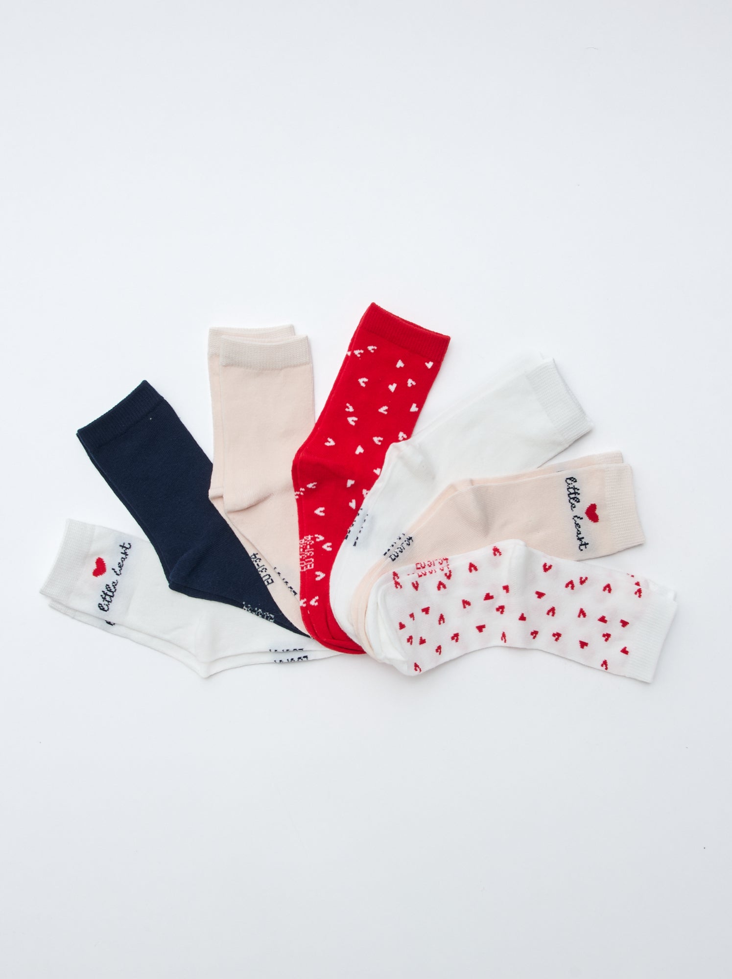 Lot de 7 paires de chaussettes mi-hauteur - Rose