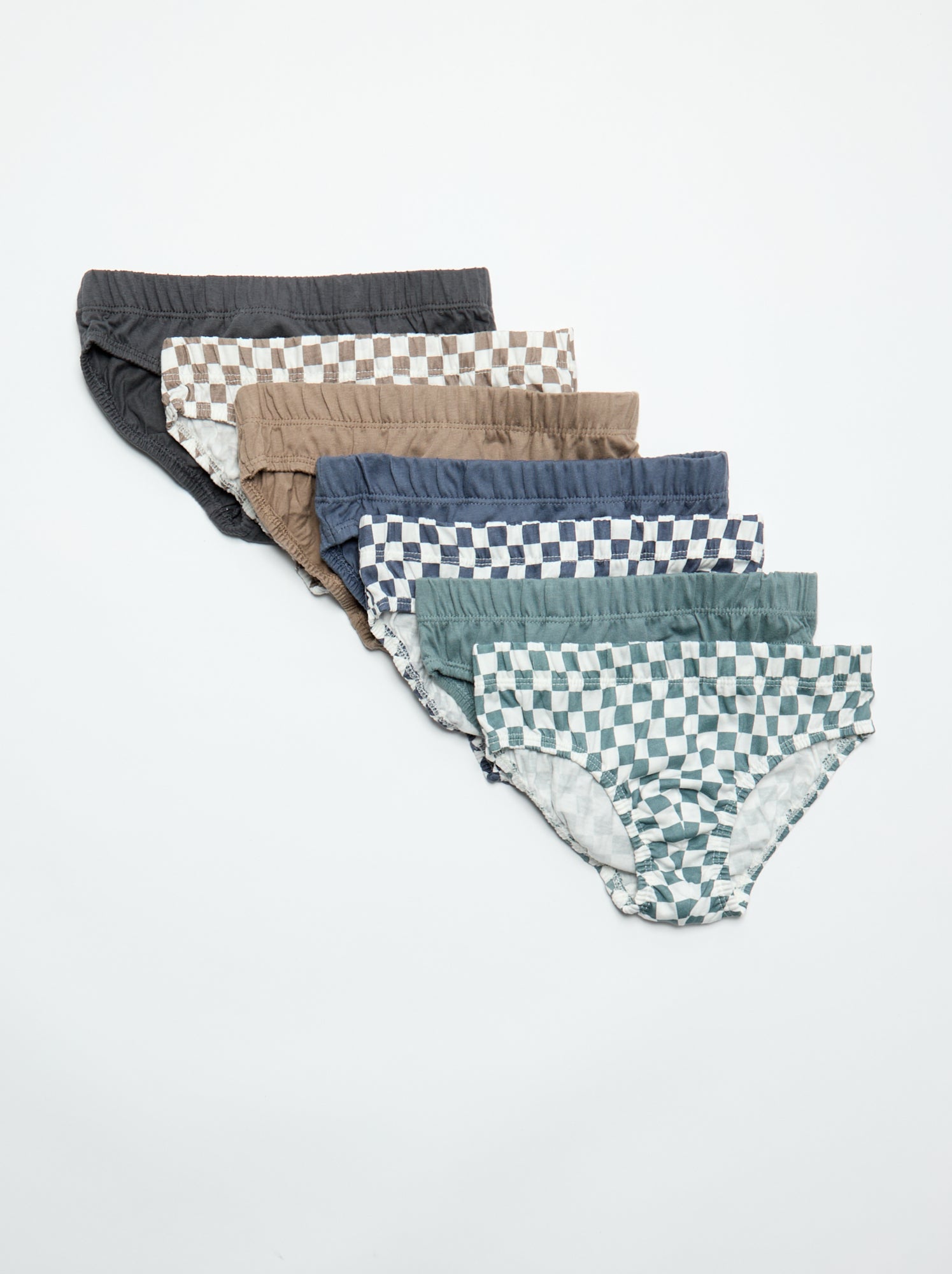 Lot de 7 slips à imprimés - Gris (DKL25_16)
