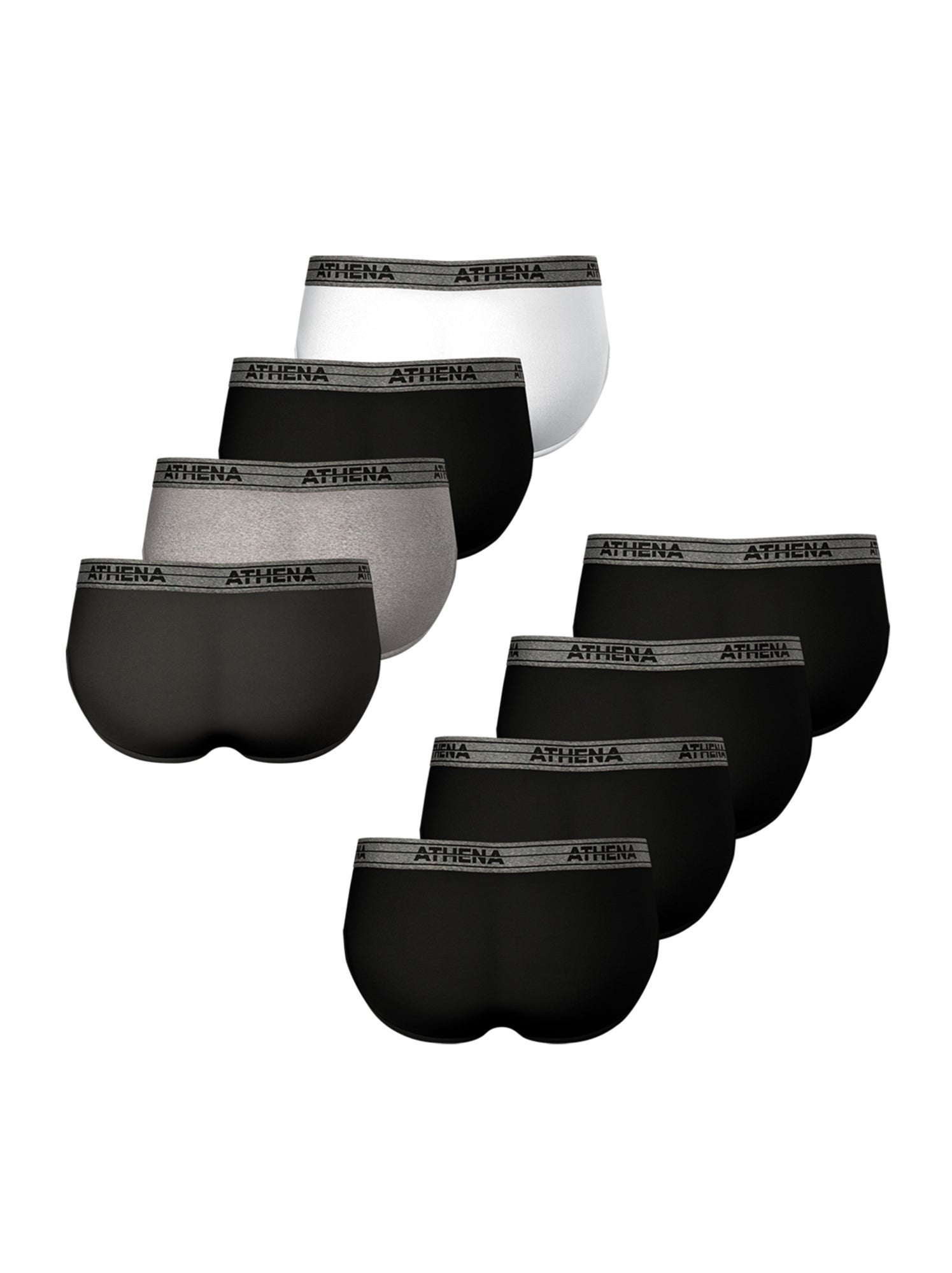 Lot de 8 slips homme ecopack basic coton athena - Multicolore