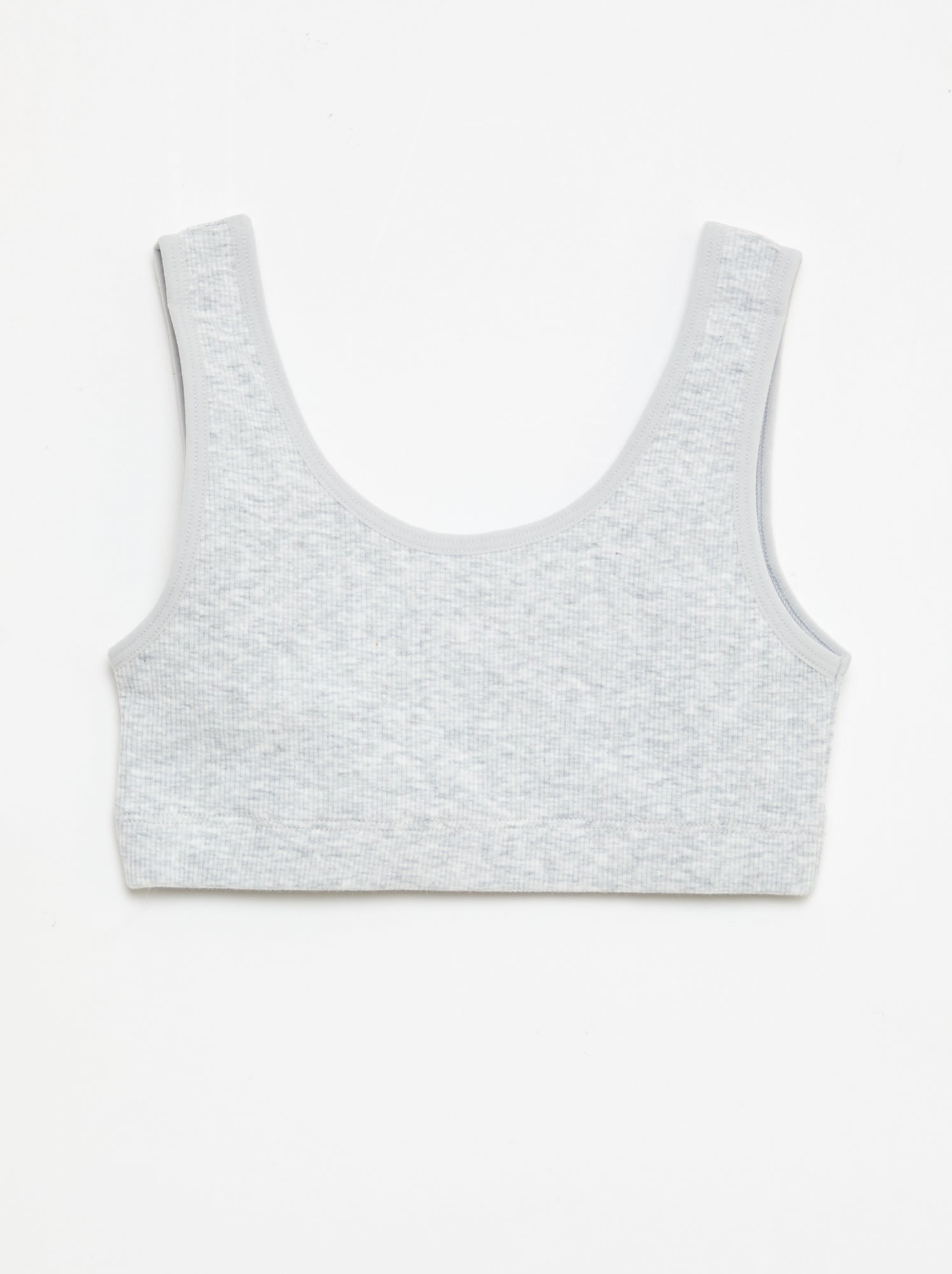 Lot de brassière en maille côtelée - Gris