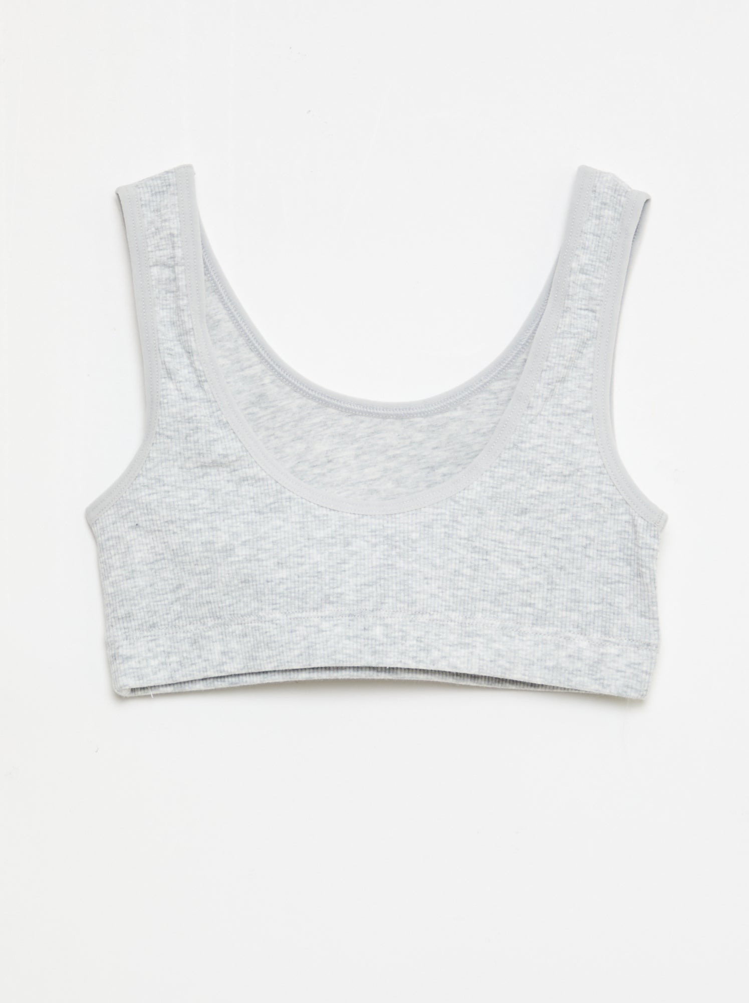 Lot de brassière en maille côtelée - Gris