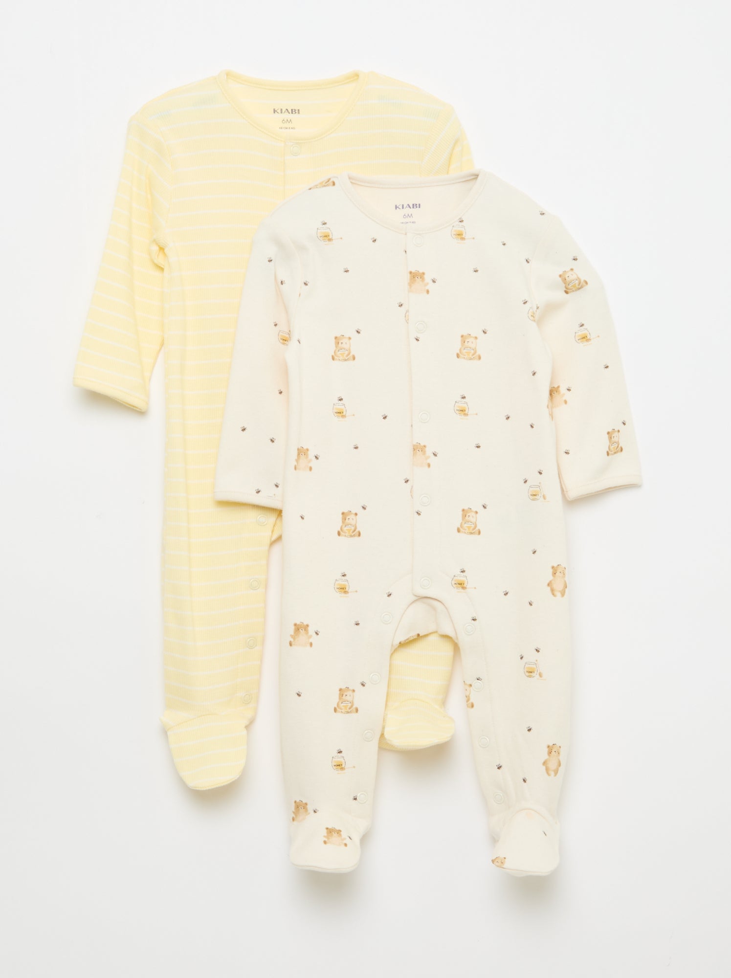 Lot de pyjamas dors biens avec pieds - Blanc (FDH89_1)