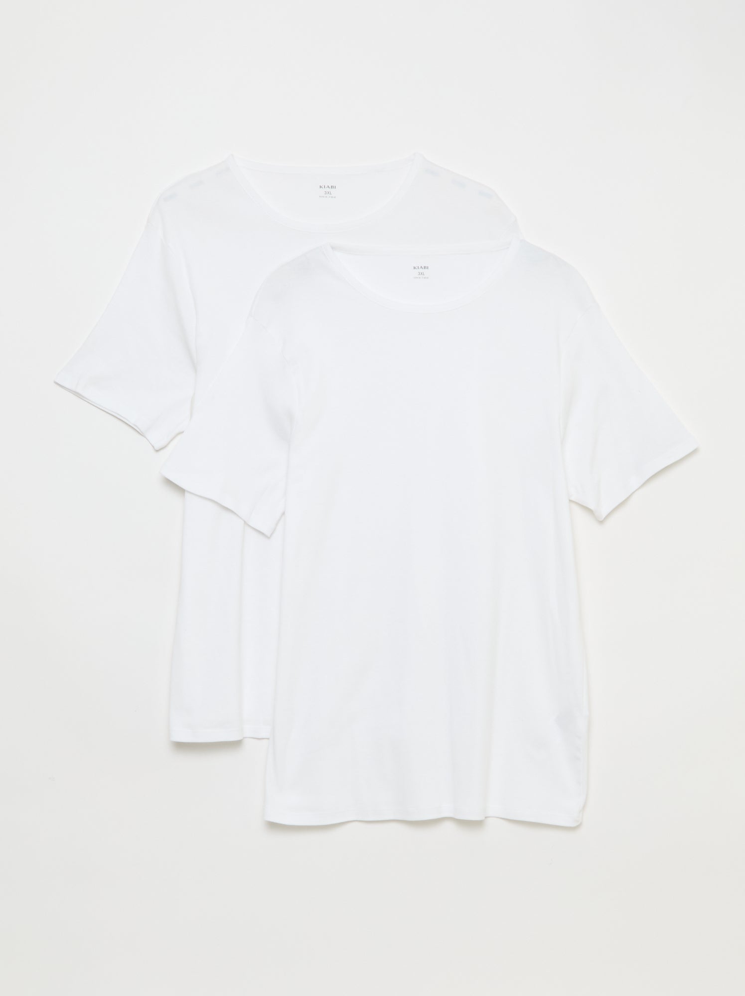 Lot de t-shirt en maille jersey - 2 pièces - Blanc