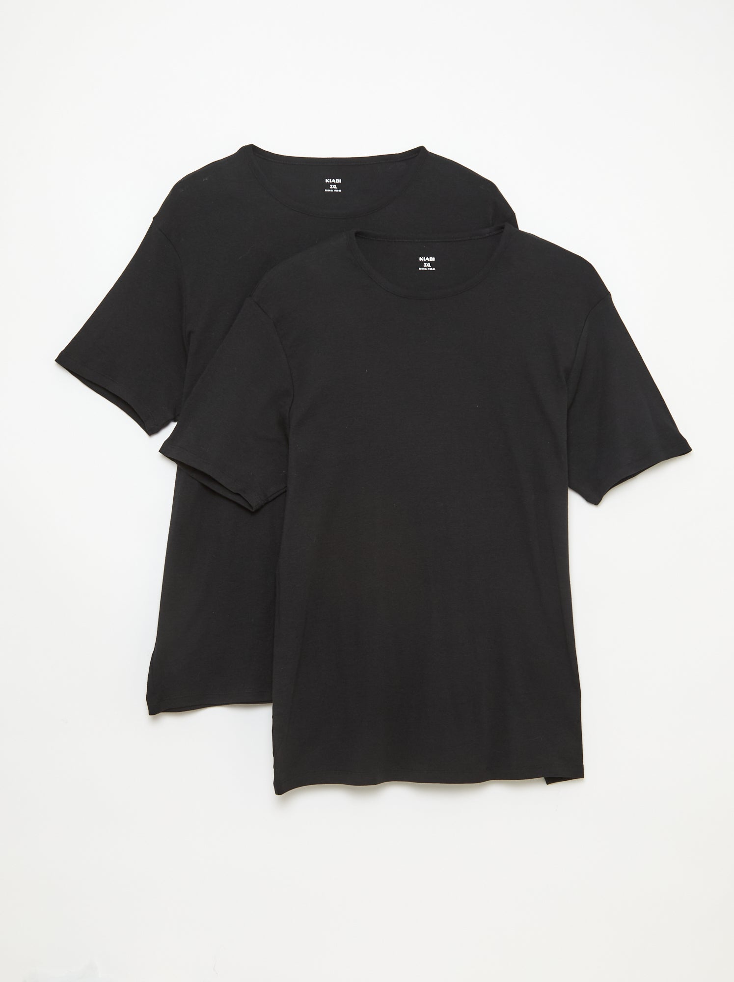 Lot de t-shirt en maille jersey - 2 pièces - Noir