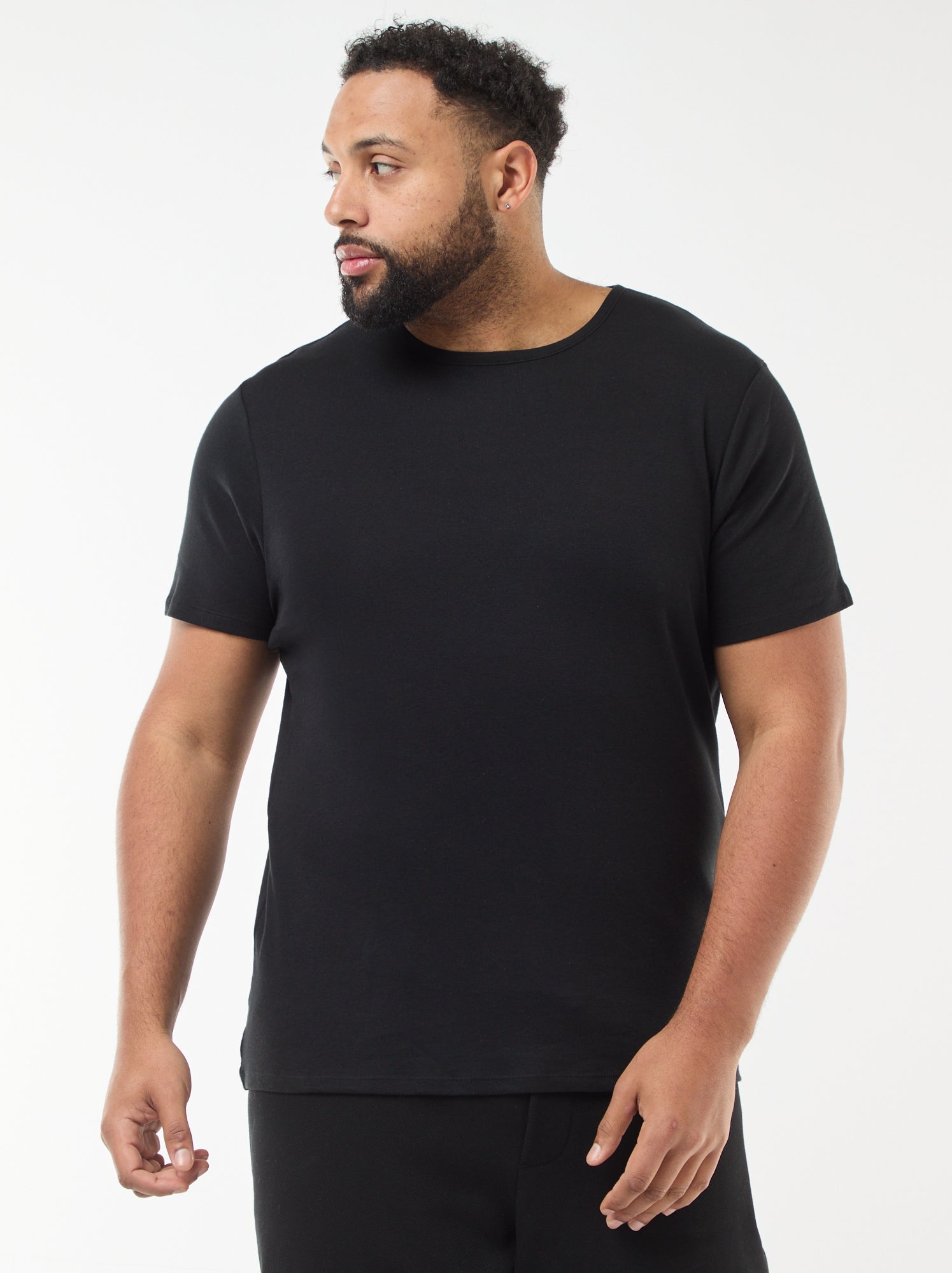 Lot de t-shirt en maille jersey - 2 pièces - Noir