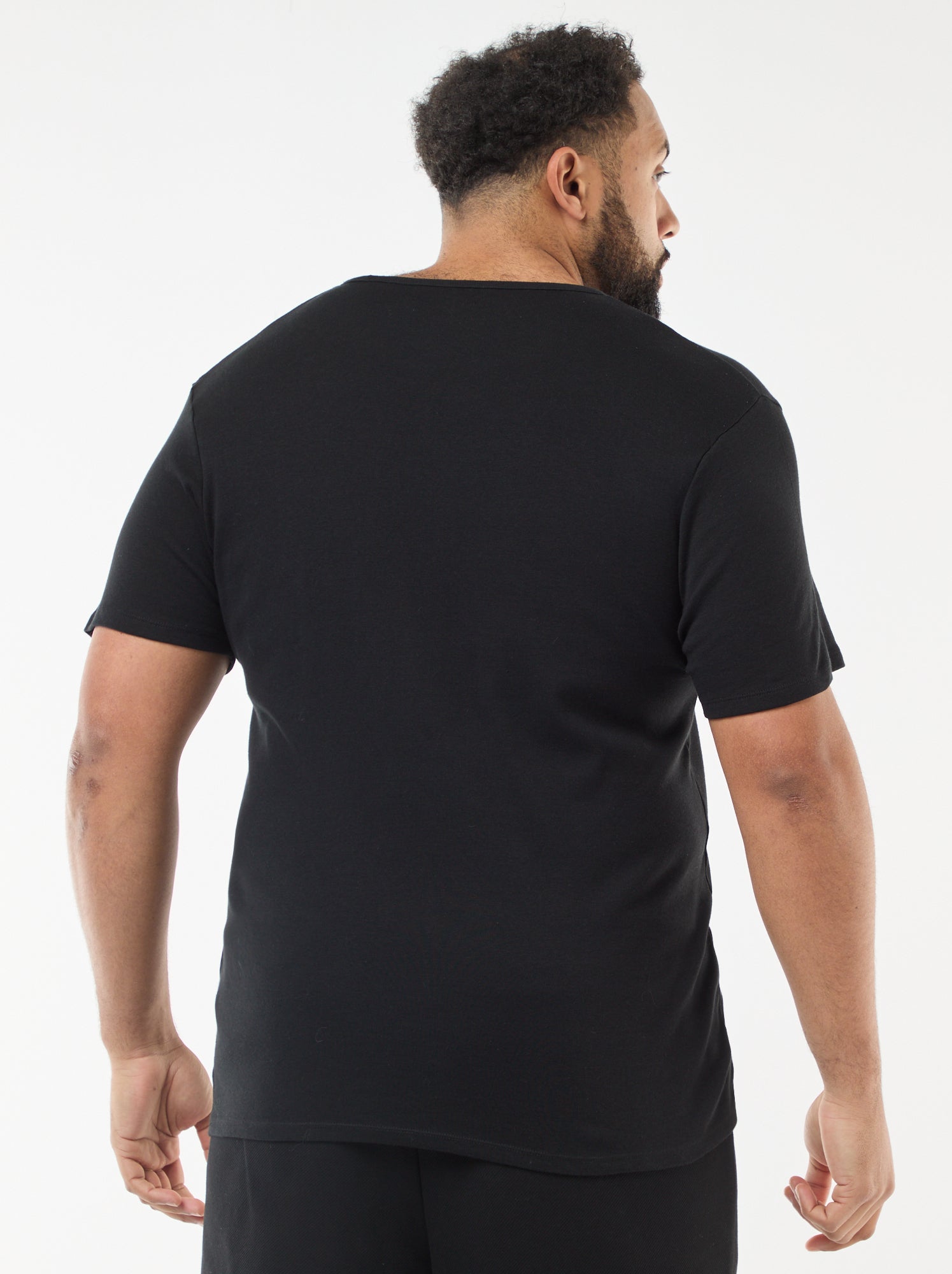 Lot de t-shirt en maille jersey - 2 pièces - Noir