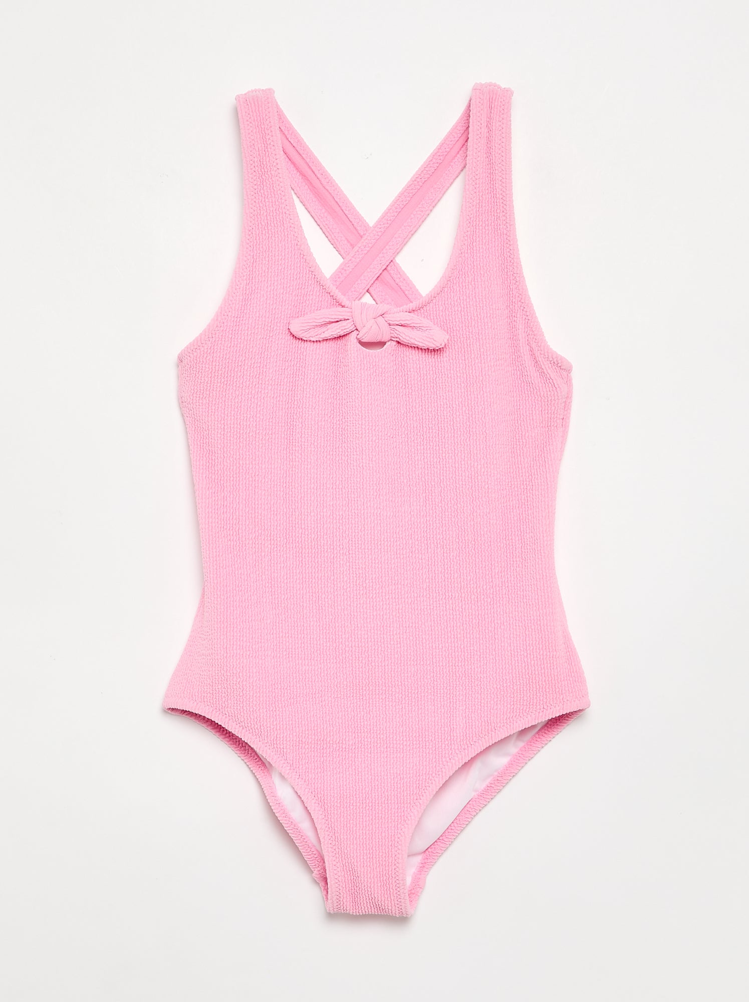 Maillot de bain 1 pièce avec nœud - Rose