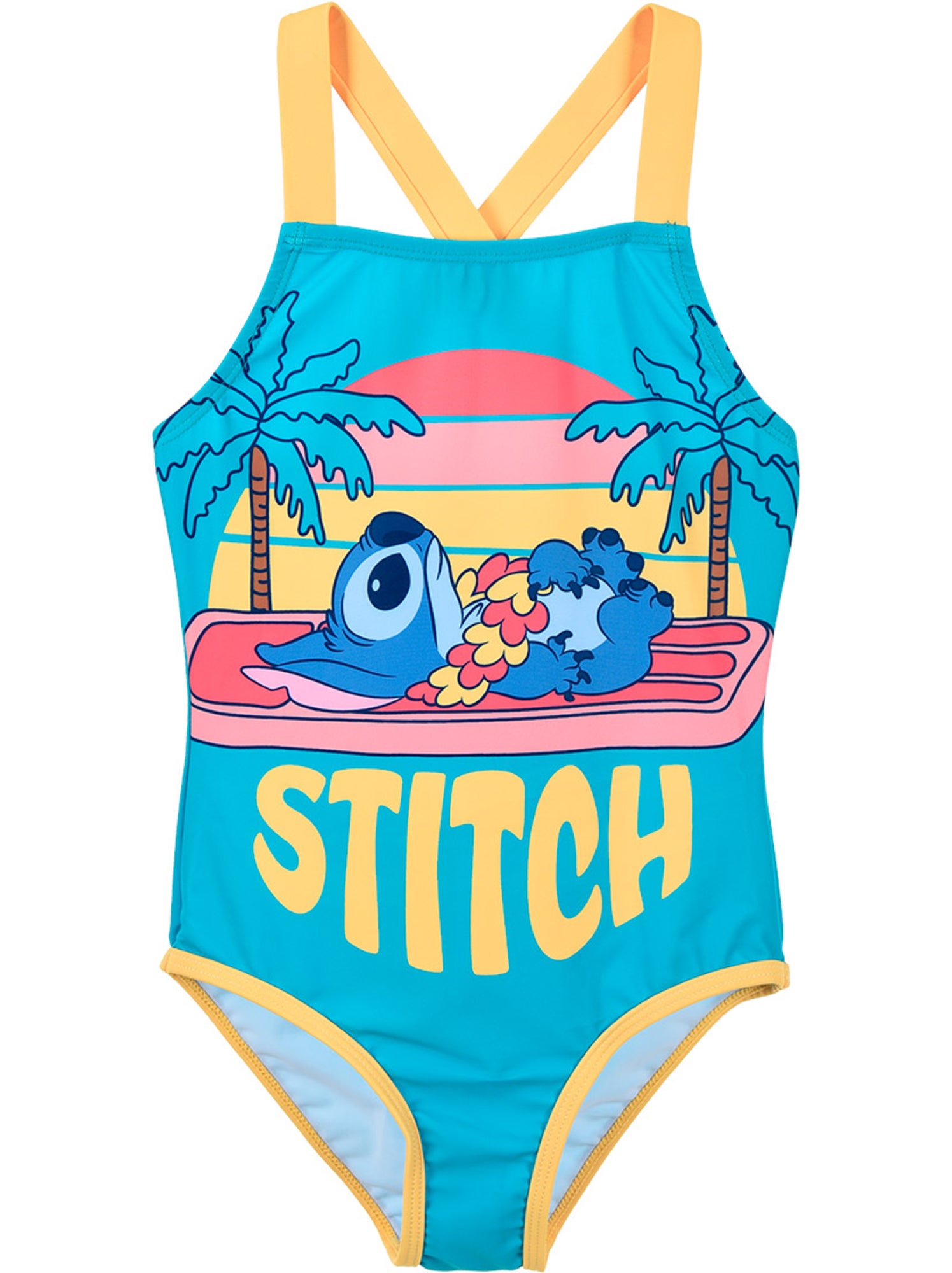 Maillot de bain 1 pièce lilo & stitch   | licence officielle - Bleu