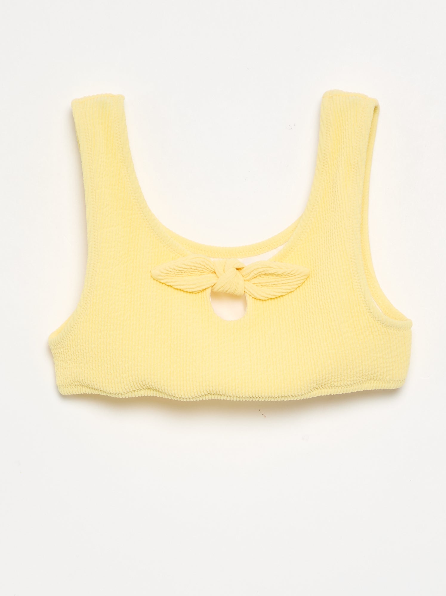 Maillot de bain 2 pièces avec nœud - Jaune