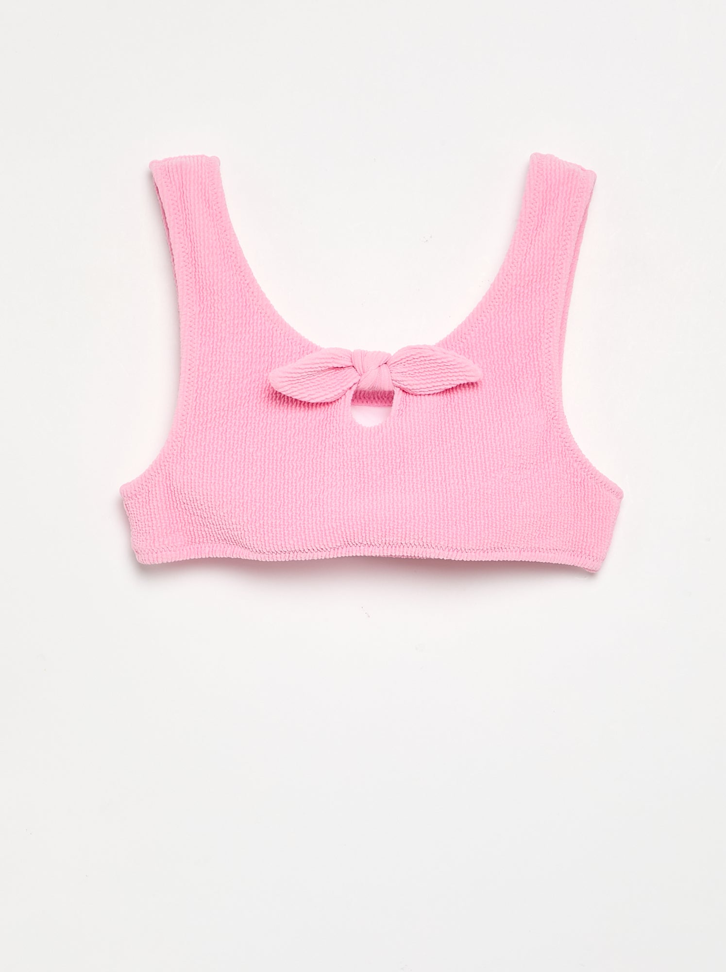 Maillot de bain 2 pièces avec nœud - Rose