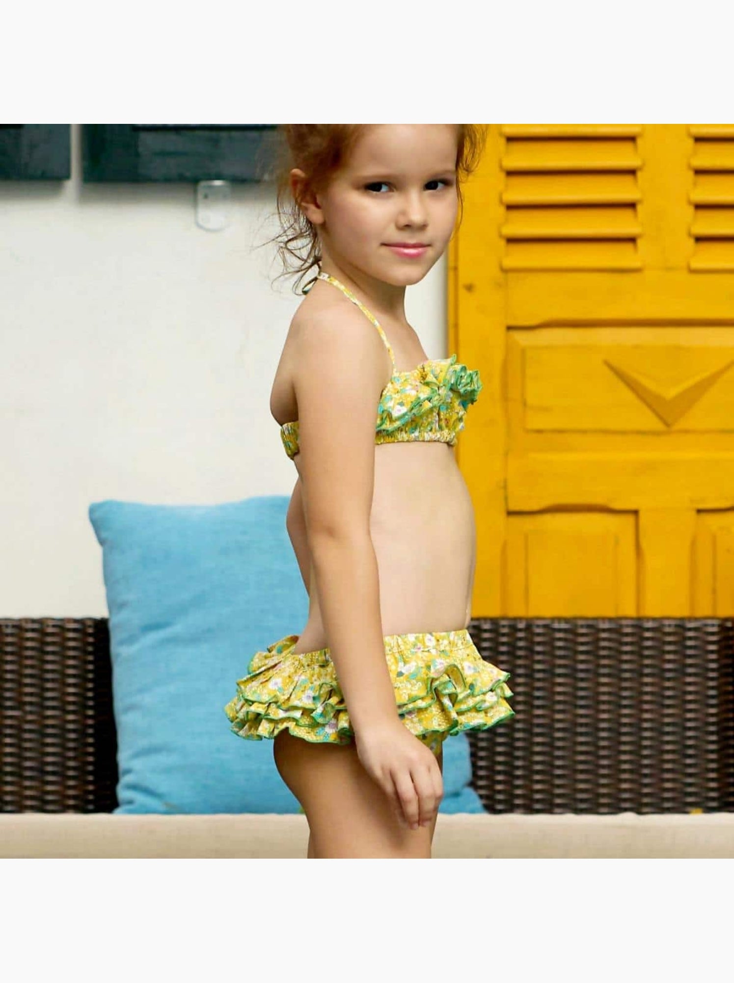 Maillot de Bain 2 Pièces Liberty    SWAN - La Faute à Voltaire - Jaune