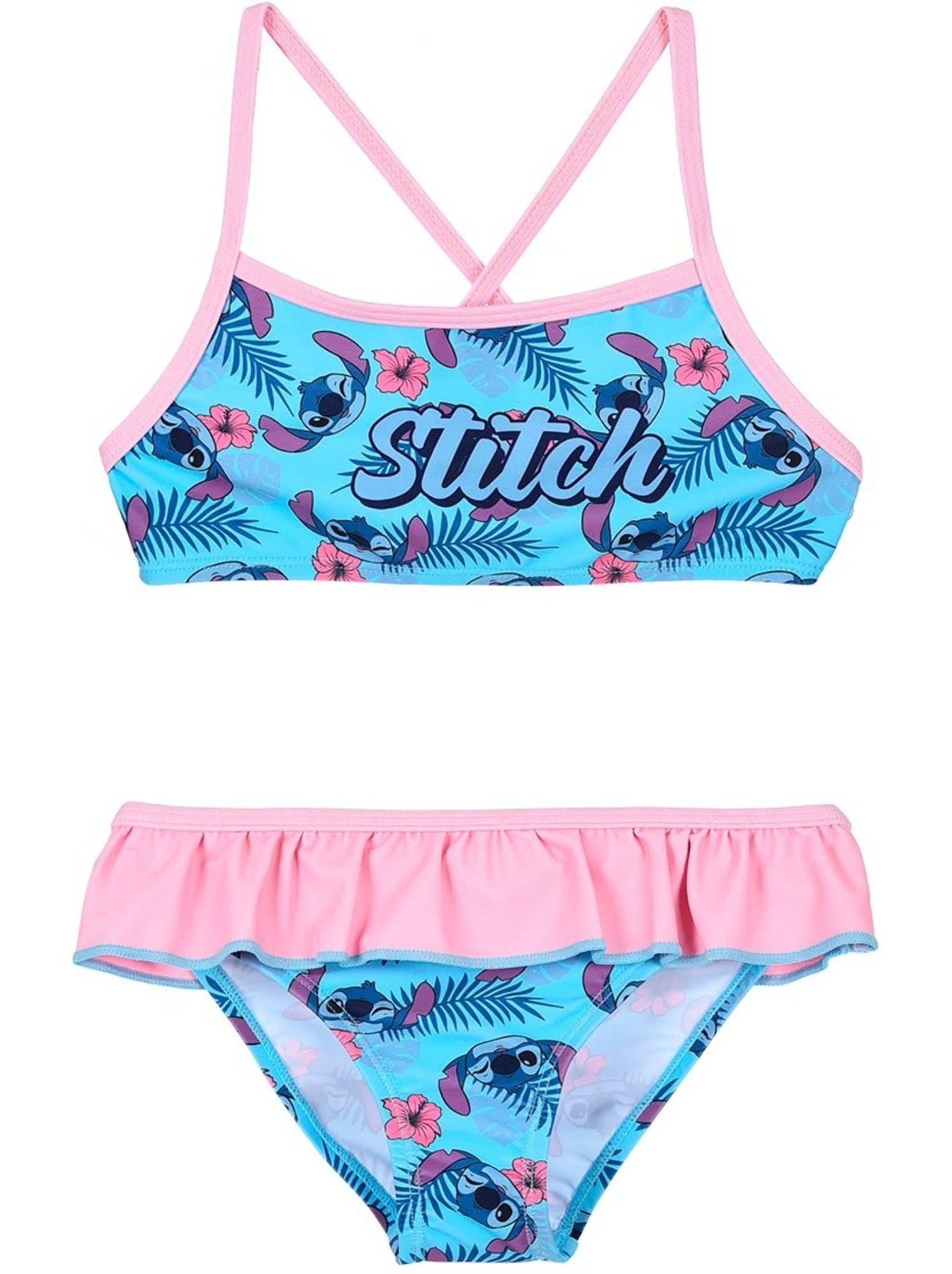Maillot de Bain 2 Pièces Lilo et Stitch | Licence Officielle - Rose
