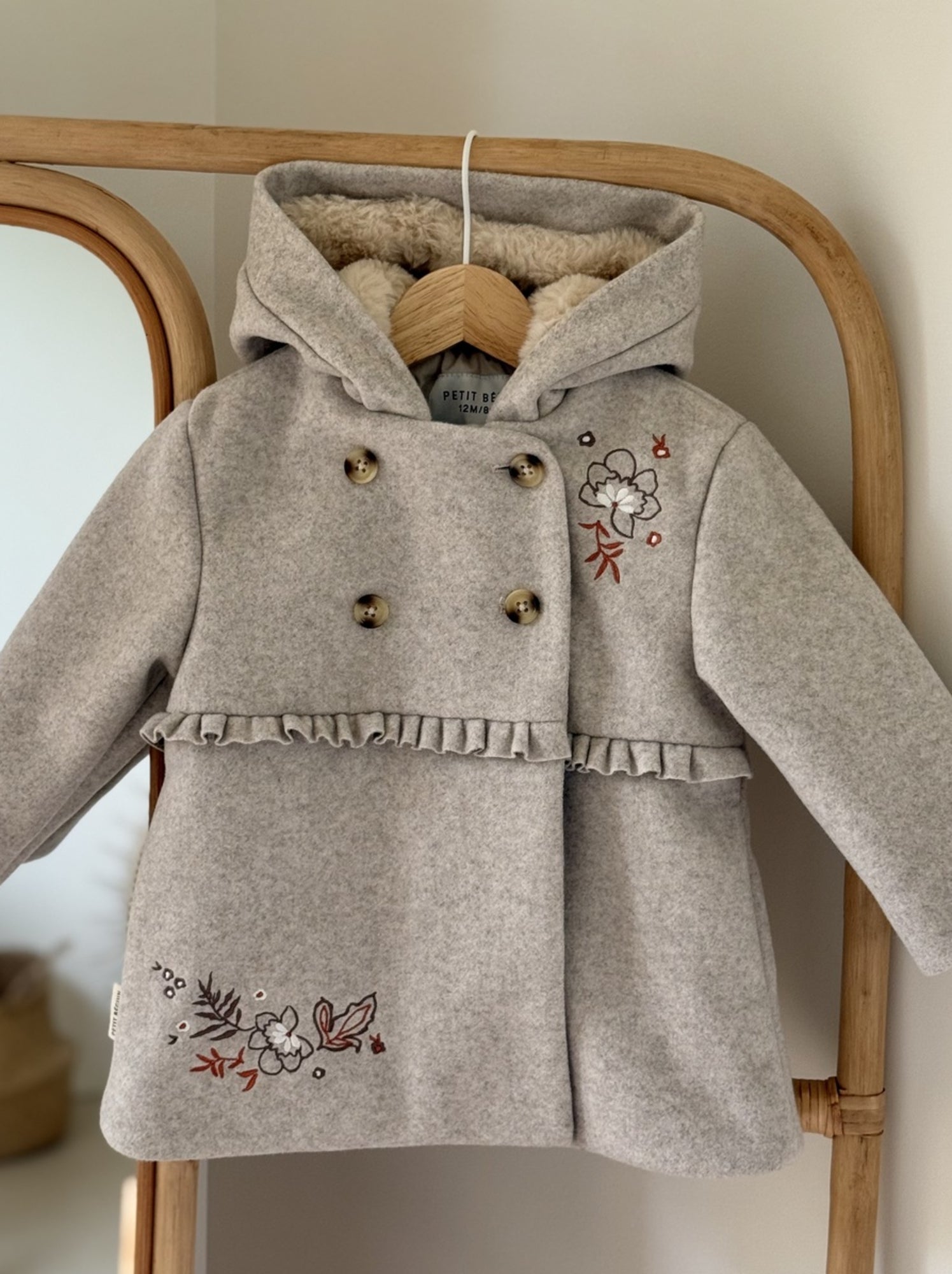 Manteau enfant avec capuche manouk - Beige
