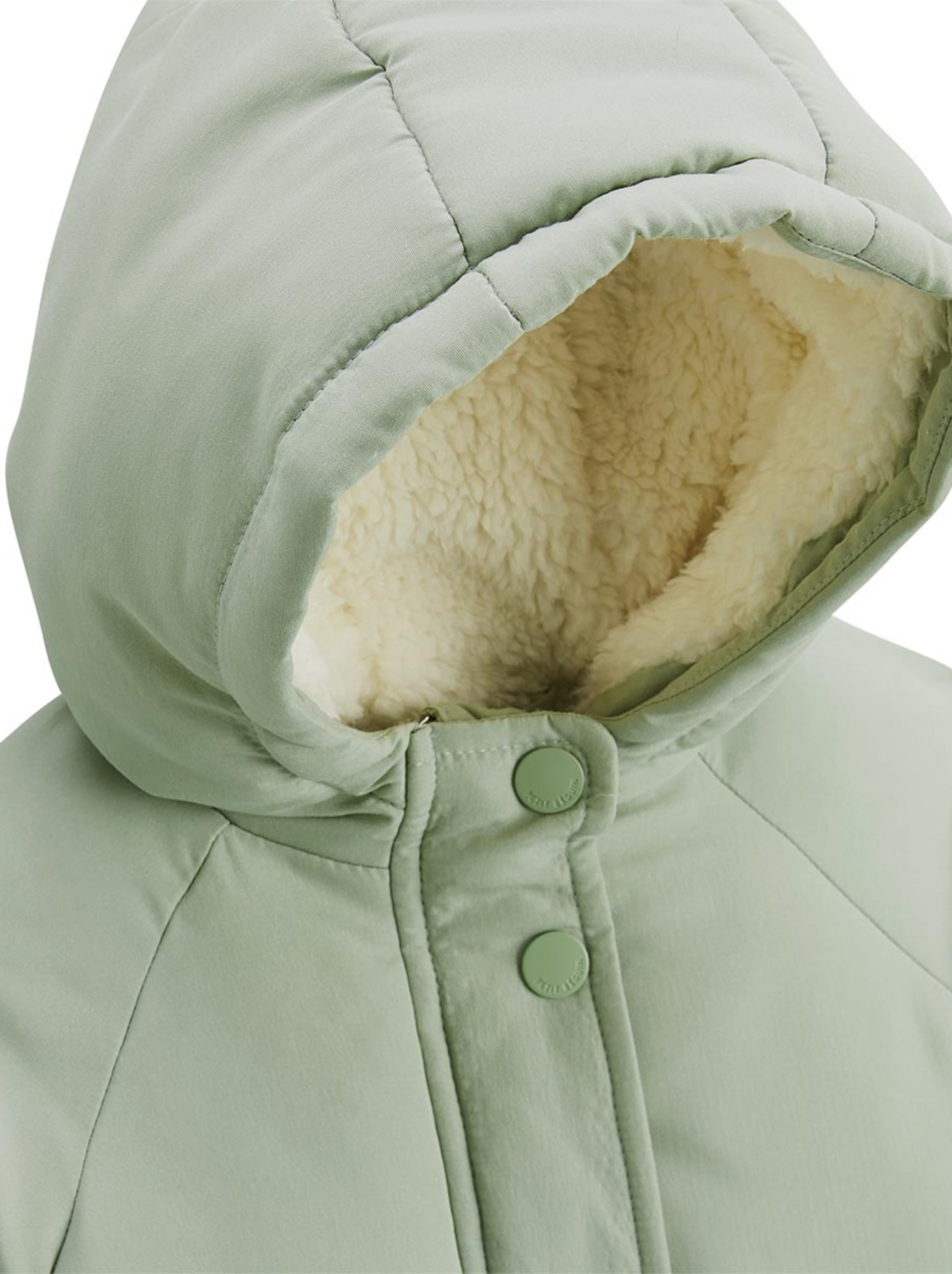 Manteau enfant imperméable doublé sherpa lison - Vert