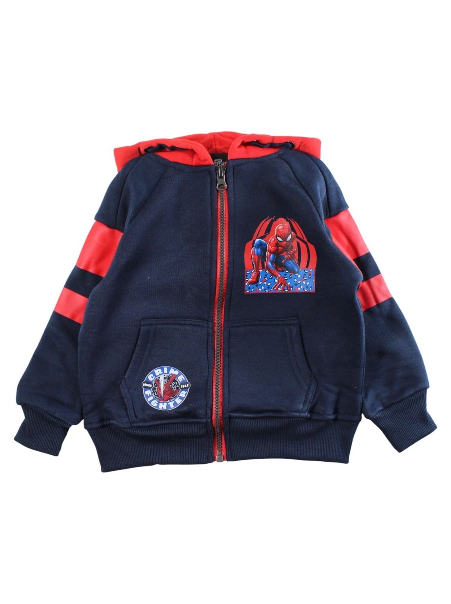 Marvel - ensemble jogging garçon veste capuche et pantalon à imprimé - Bleu marine