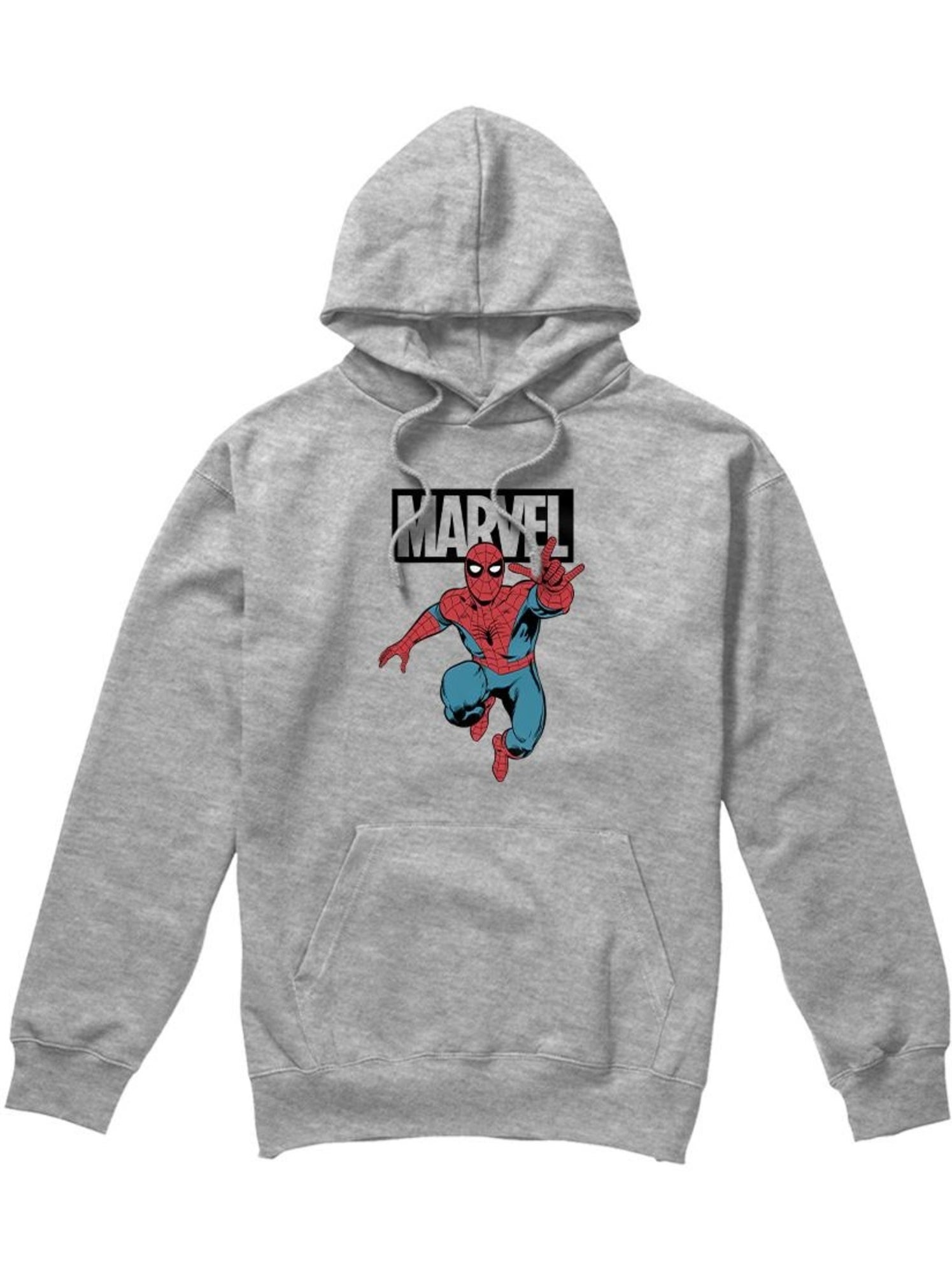 Marvel - Sweat à capuche motif Homme araignée style saut - Gris chiné