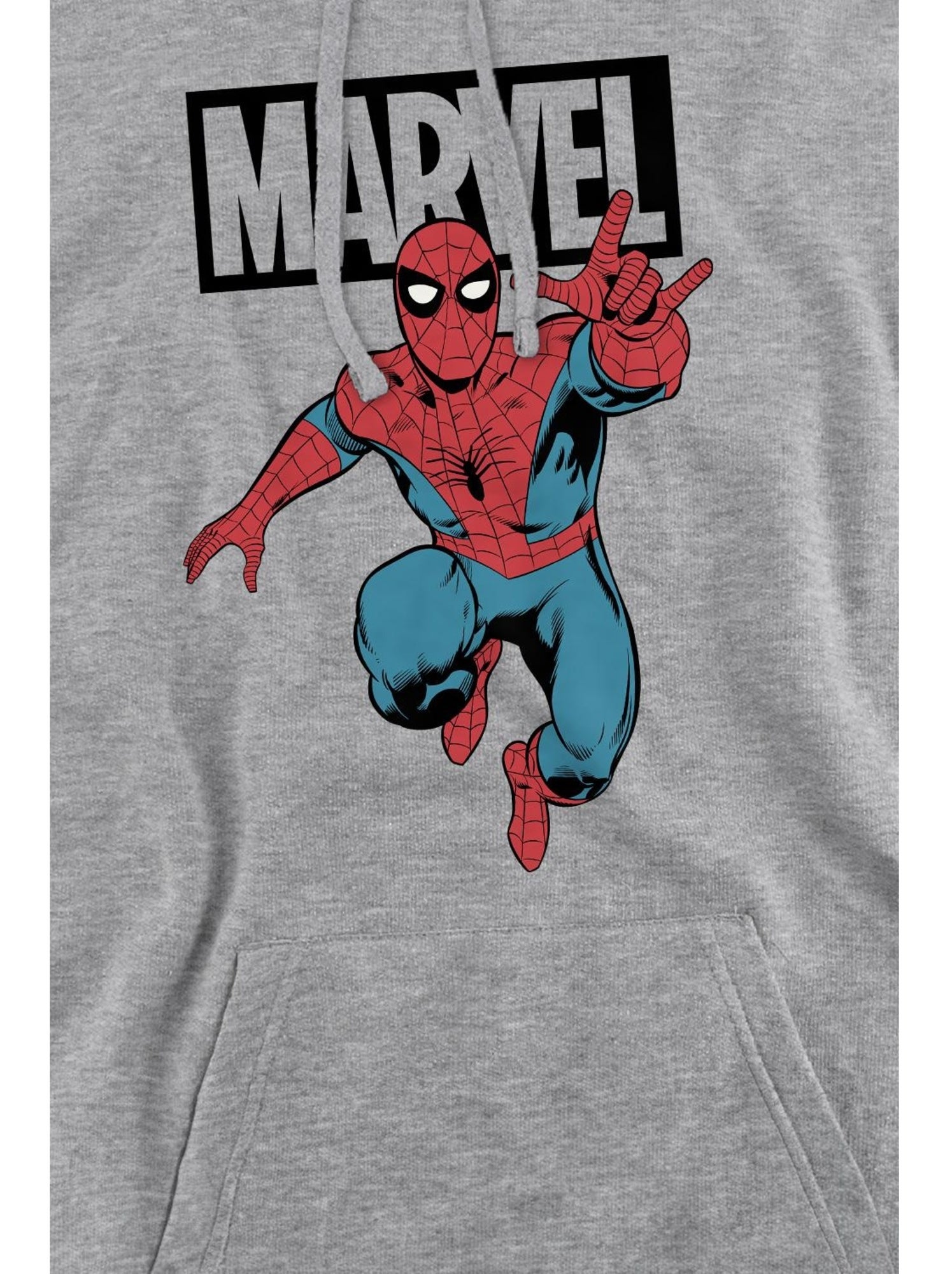 Marvel - Sweat à capuche motif Homme araignée style saut - Gris chiné