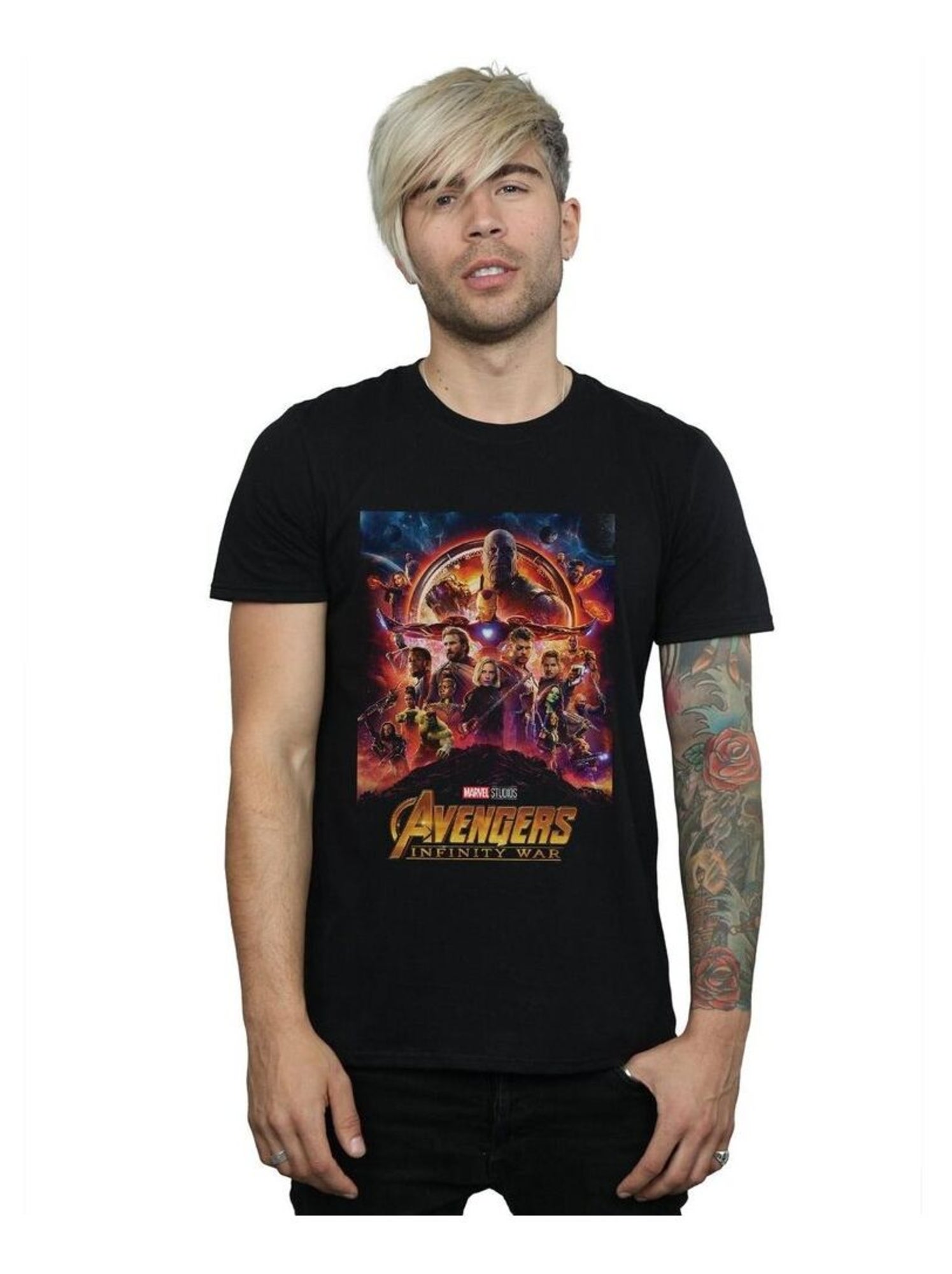 Marvel - T-shirt Vengeurs: Infinity War - Noir