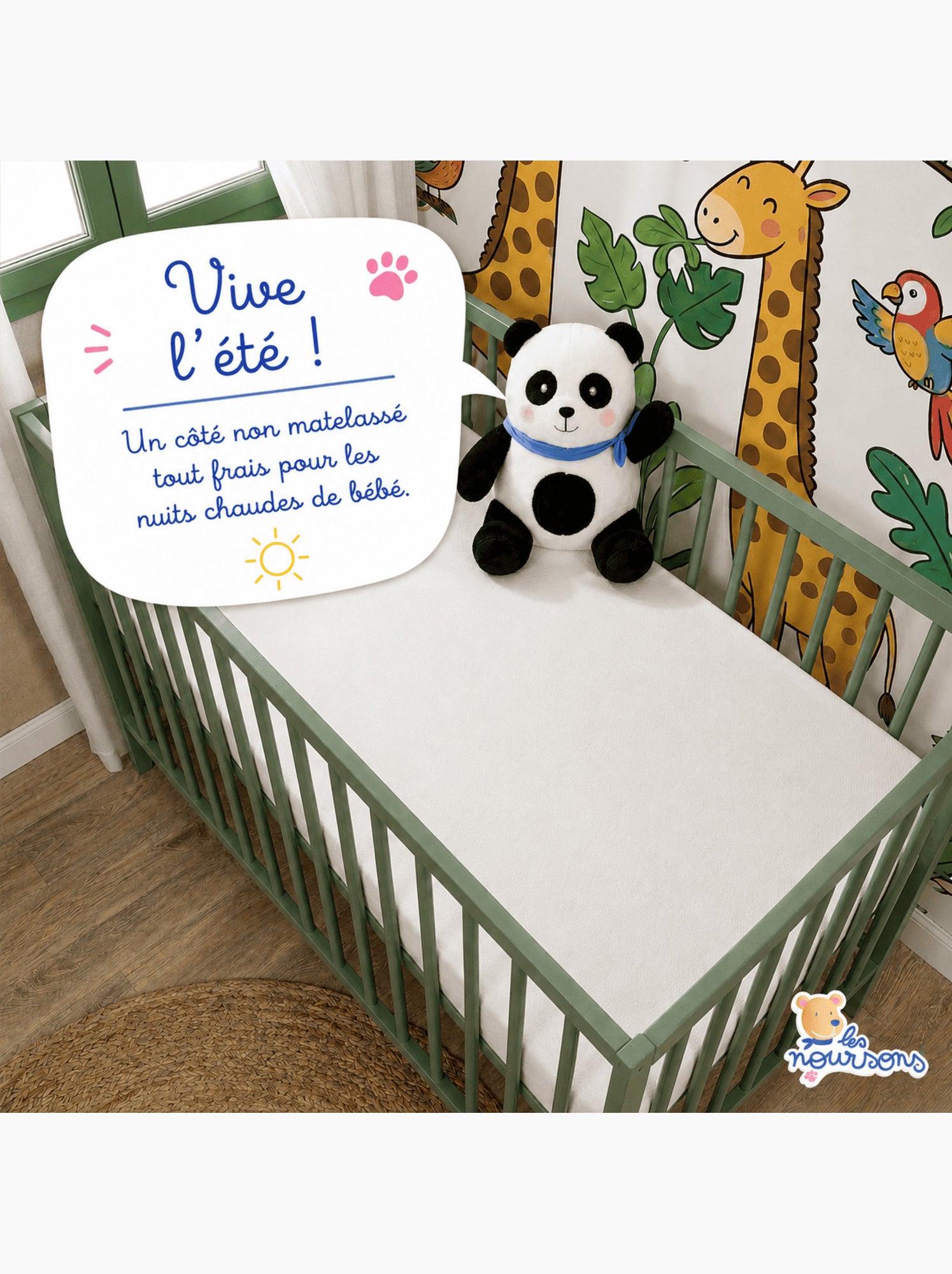 Matelas Bébé Bamboo - Garantie 2 ans - Fabrication française - Blanc