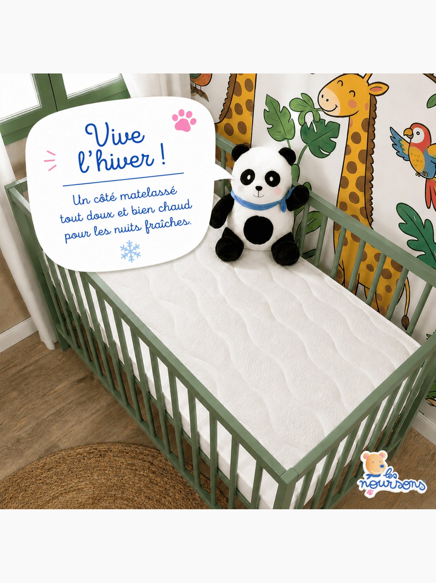 Matelas Bébé Bamboo - Garantie 2 ans - Fabrication française - Blanc