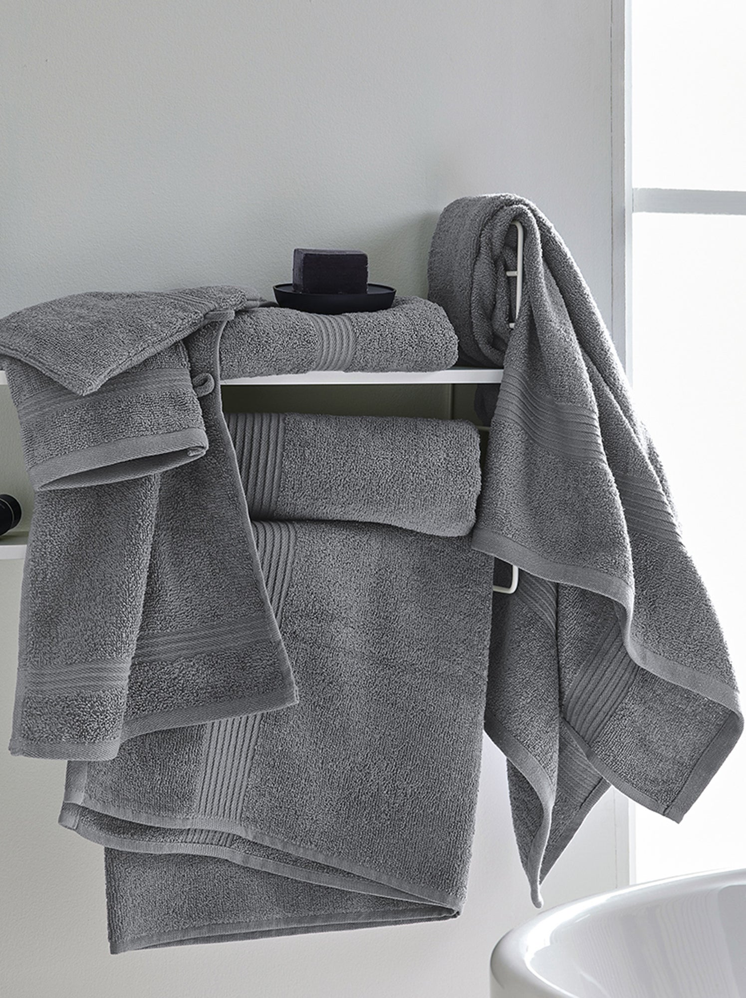 Maxi drap de bain 90 x 150 cm - gris