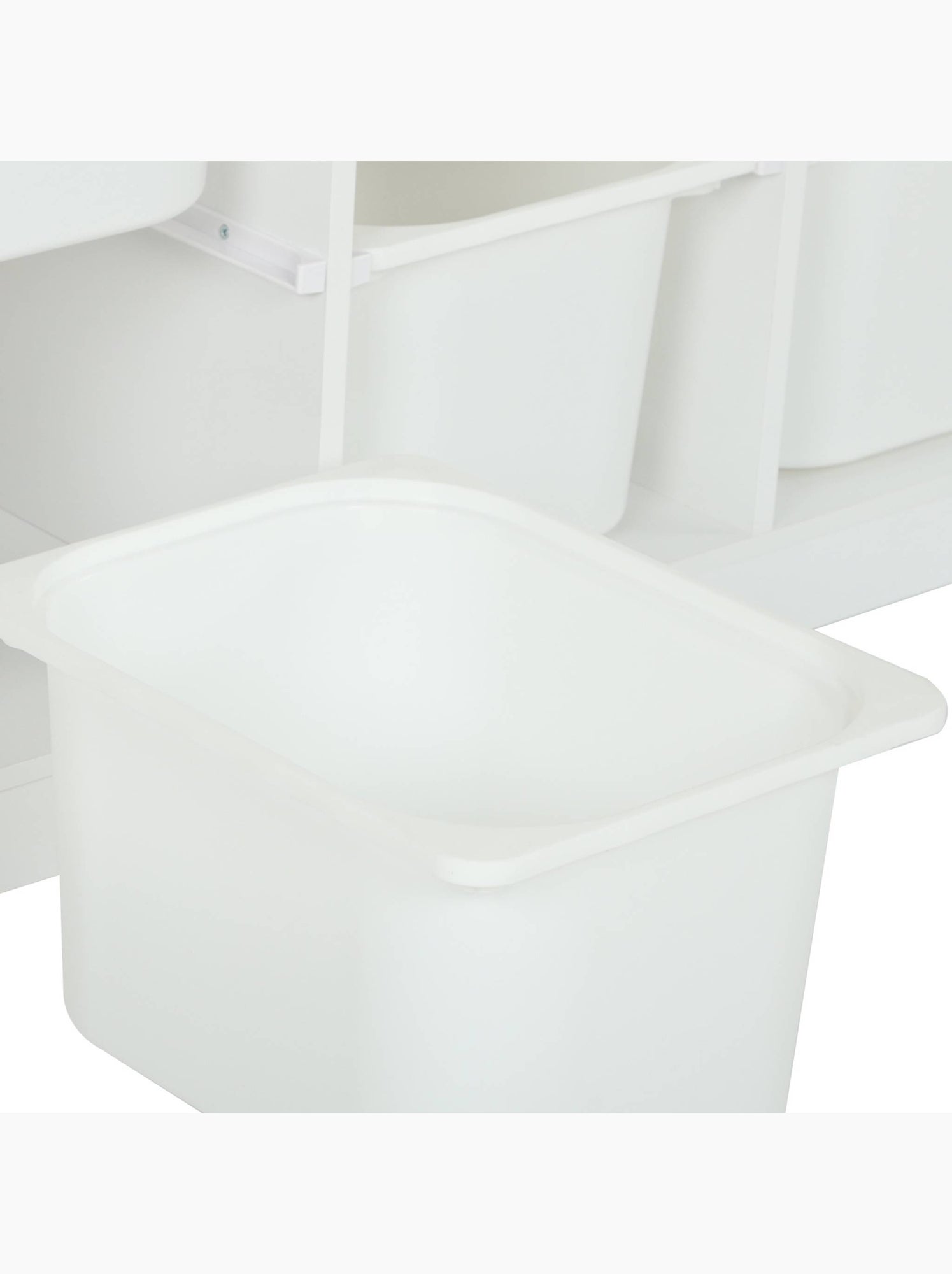 Meuble de rangement pour enfant décor bois 6 bacs de rangement sora - Blanc