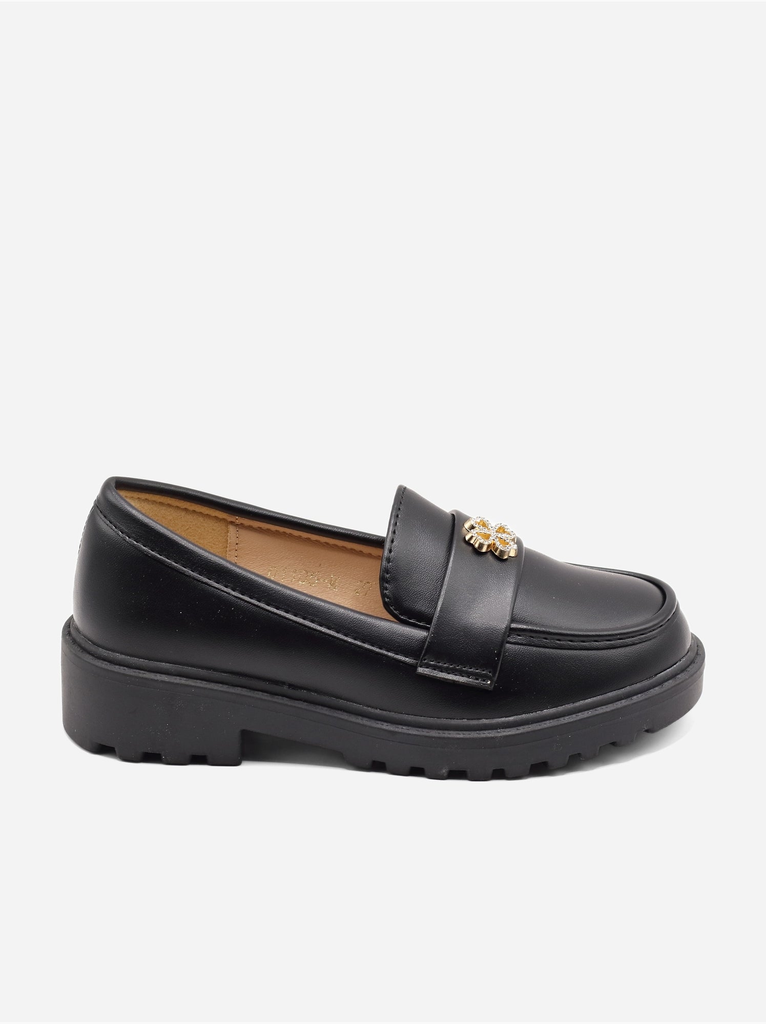 Mocassins à détail strass - Noir mat
