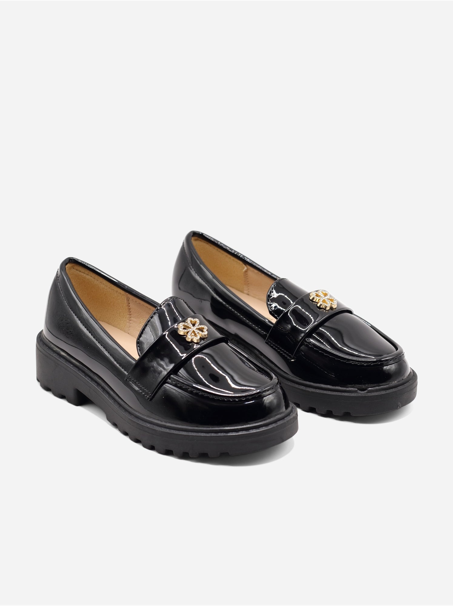 Mocassins à détail strass - Noir