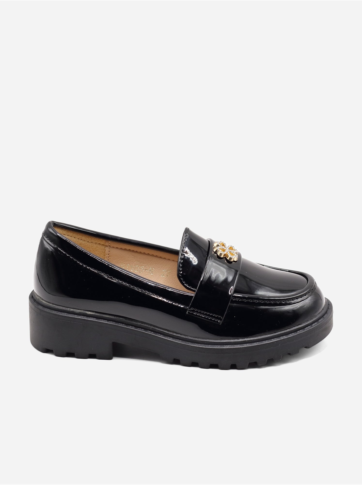 Mocassins à détail strass - Noir