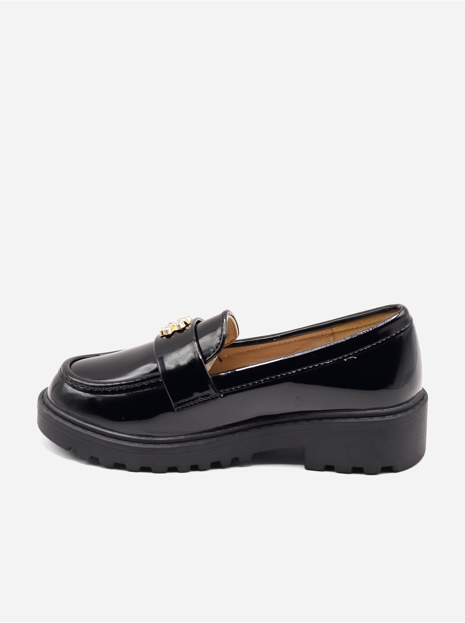 Mocassins à détail strass - Noir