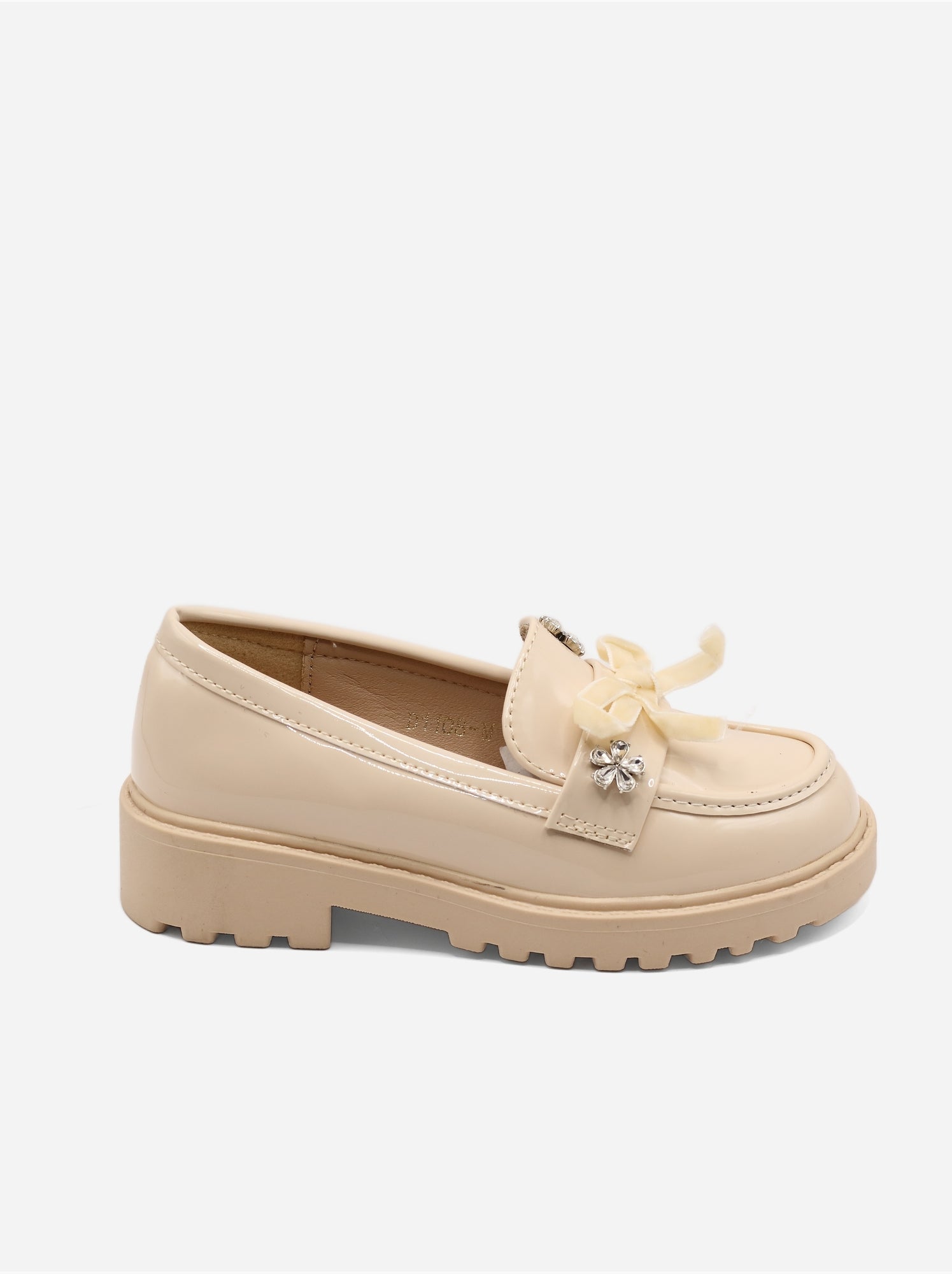 Mocassins à finition brillante - Crème