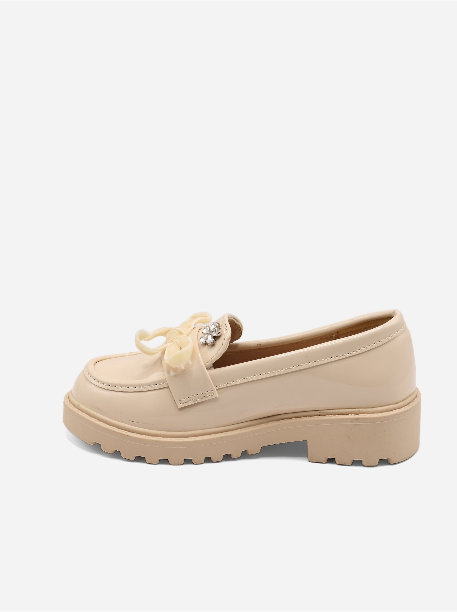 Mocassins à finition brillante - Crème
