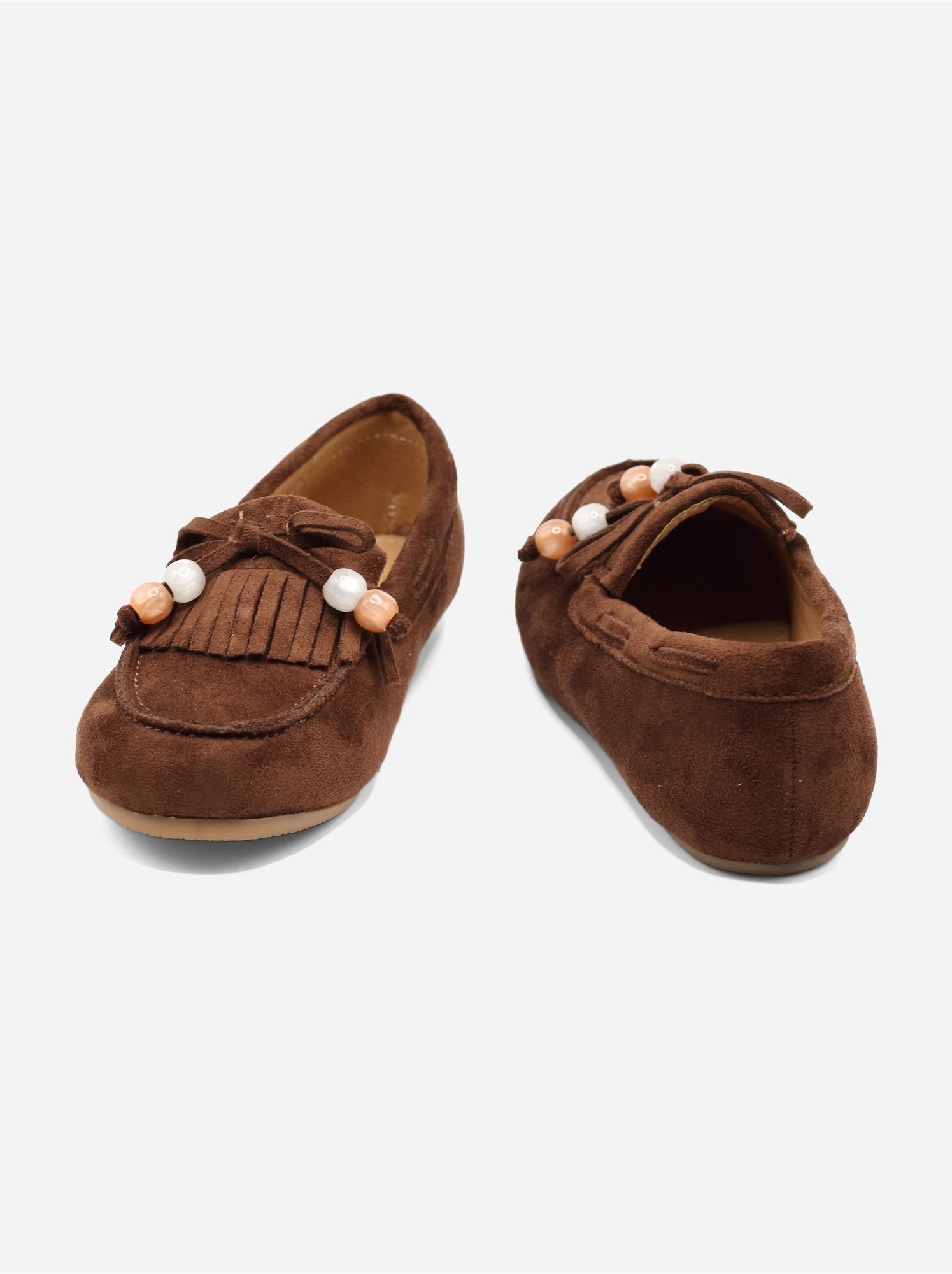 Mocassins à franges - Marron