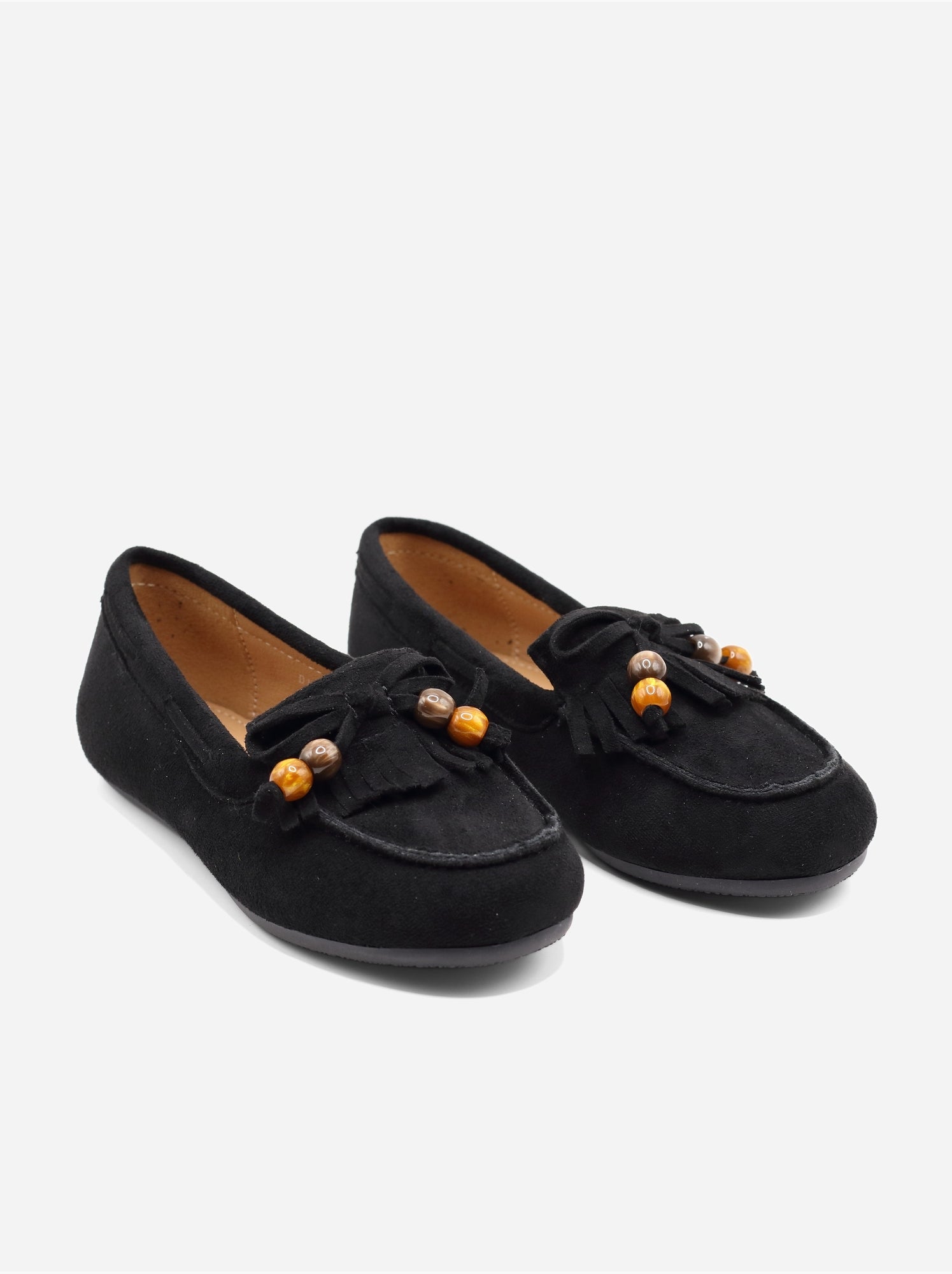 Mocassins à franges - Noir