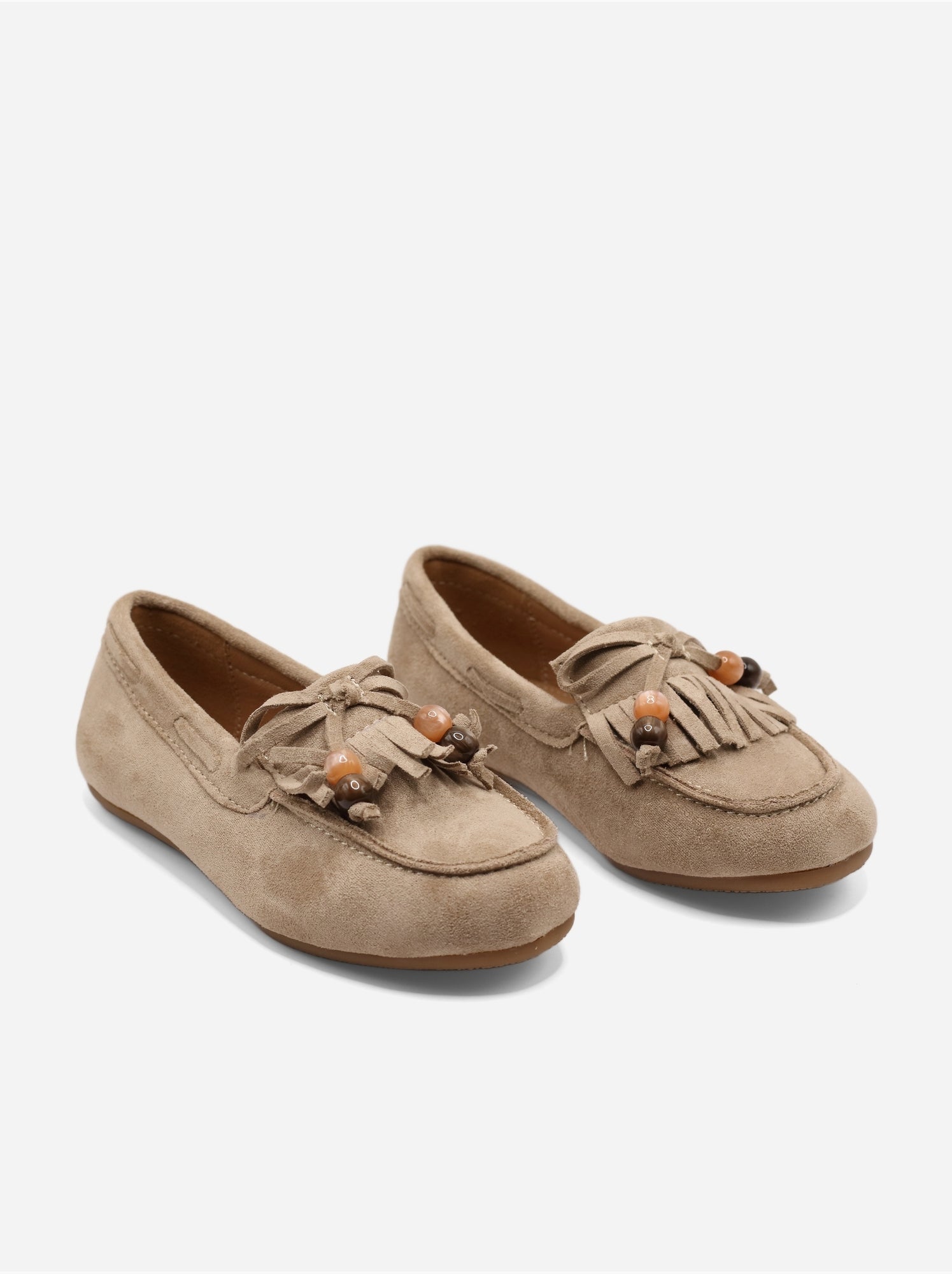 Mocassins à franges - Taupe