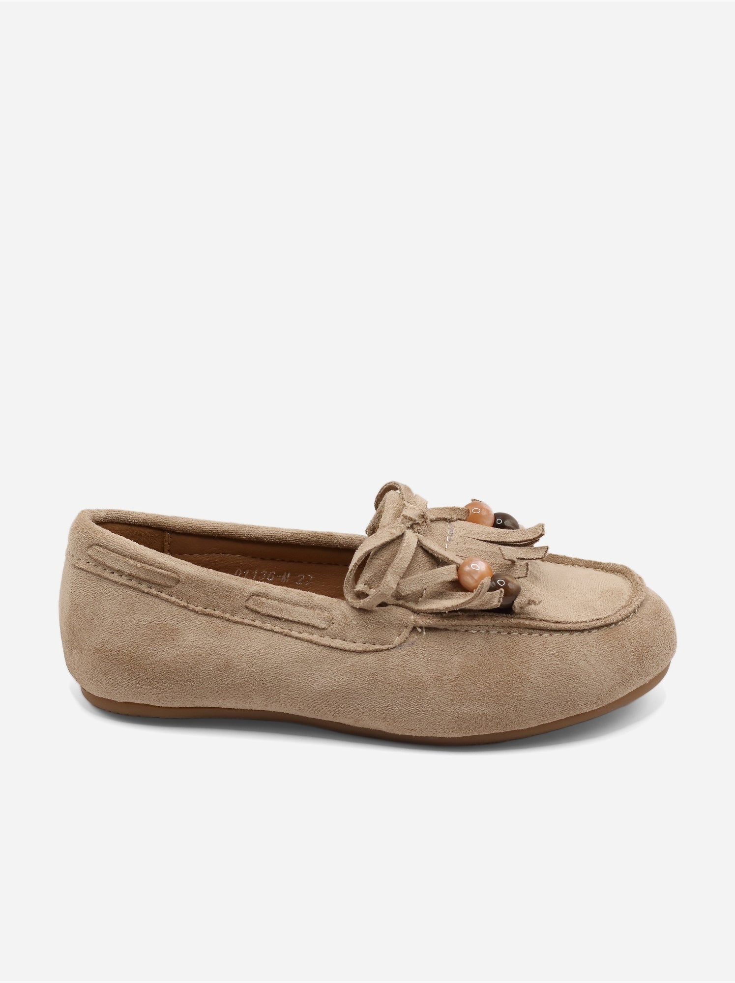 Mocassins à franges - Taupe