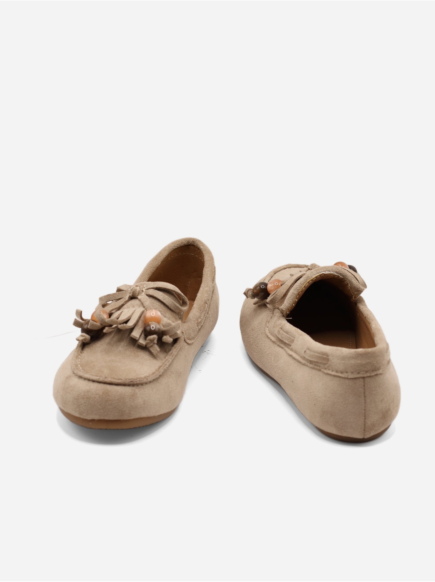 Mocassins à franges - Taupe