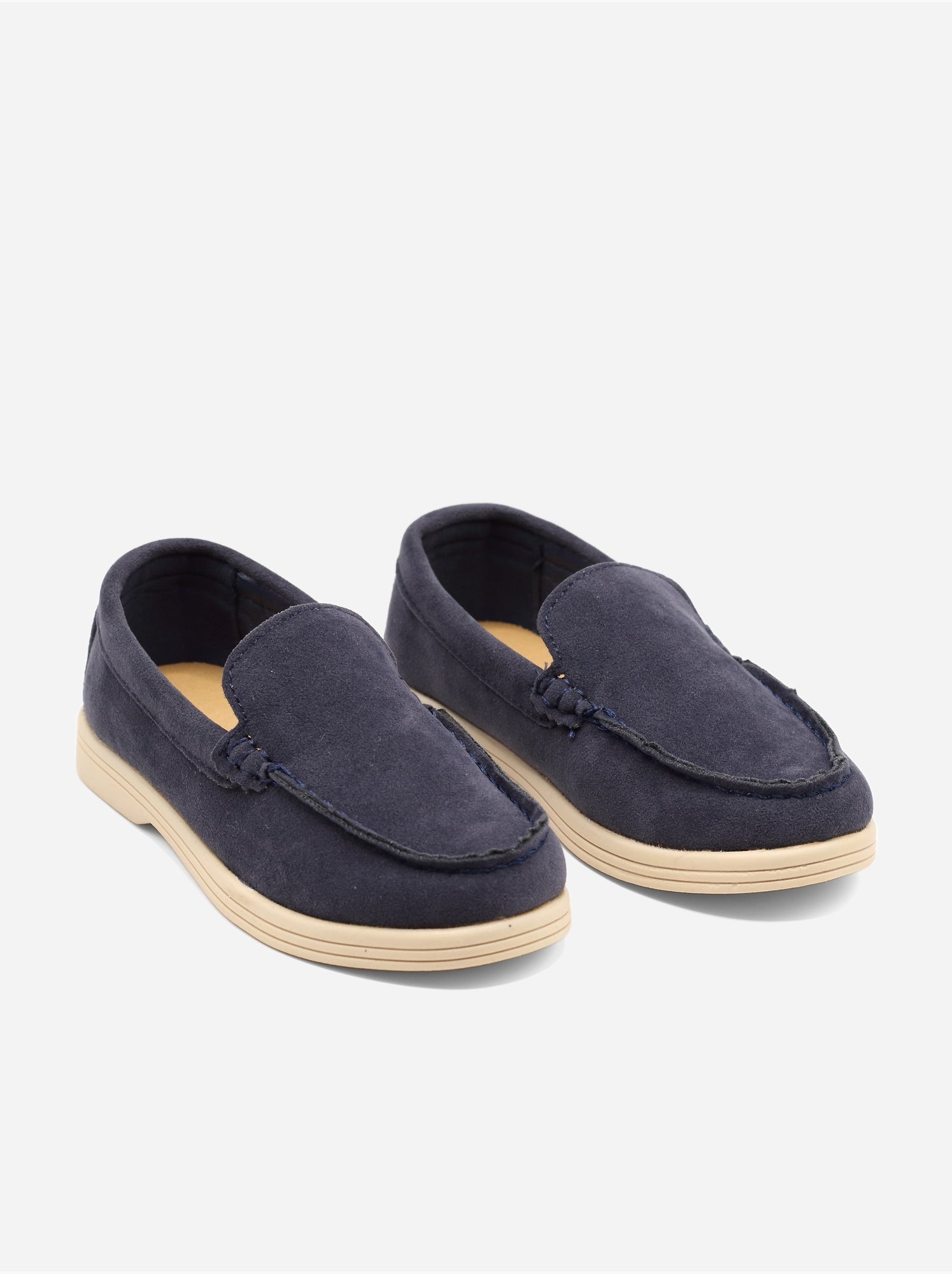 Mocassins effet daim - Bleu foncé