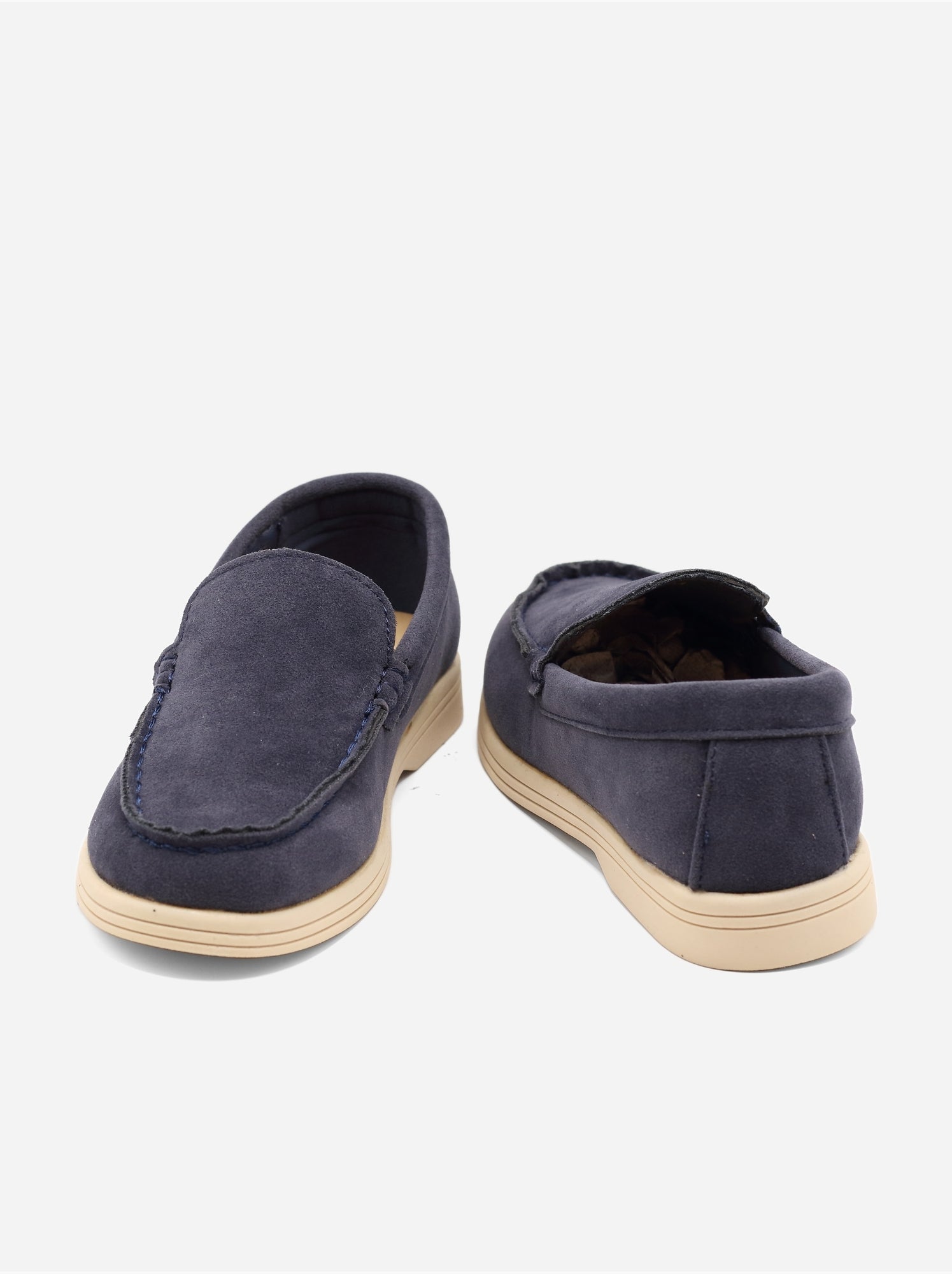 Mocassins effet daim - Bleu foncé