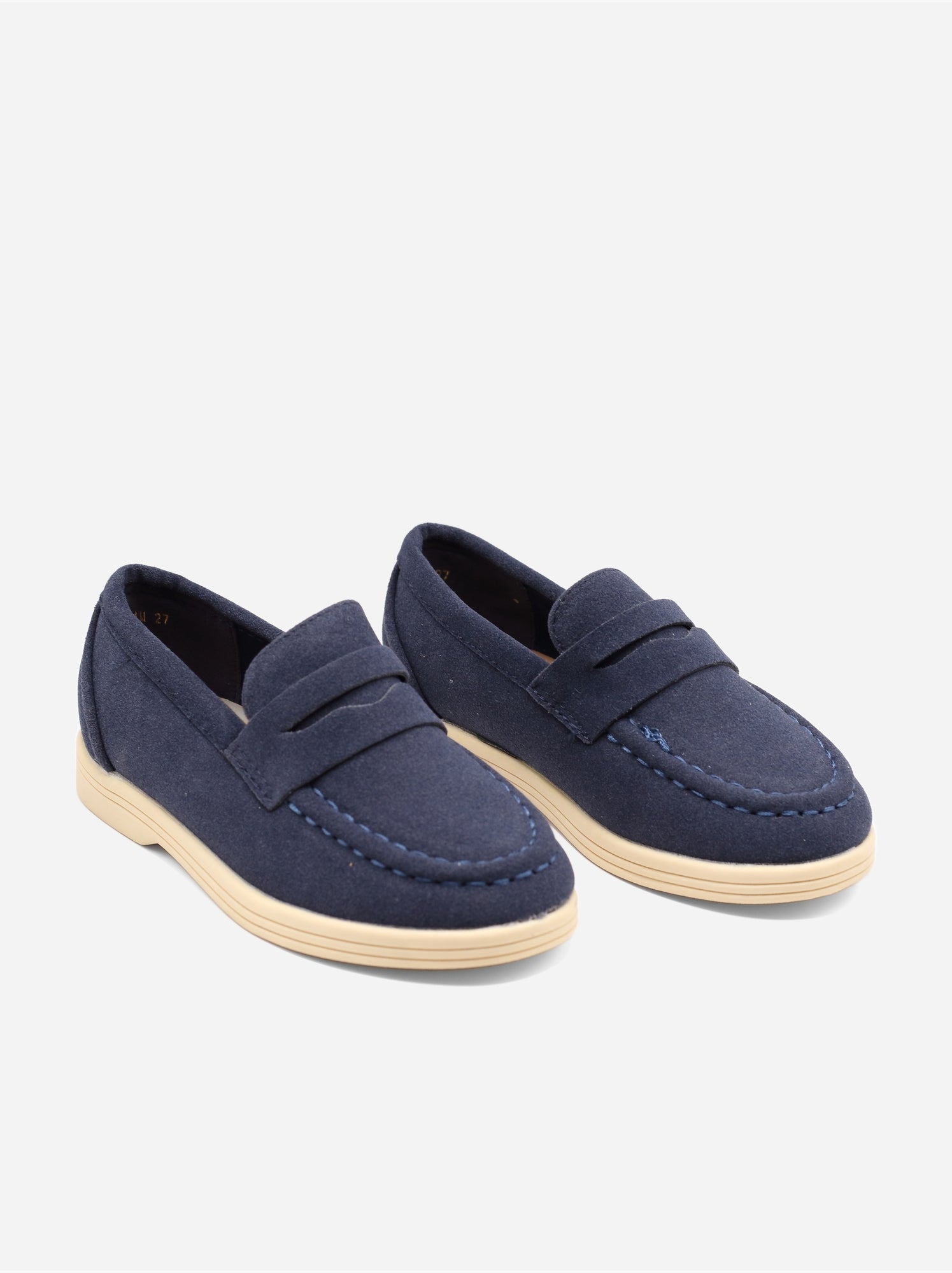 Mocassins effet daim - Bleu foncé