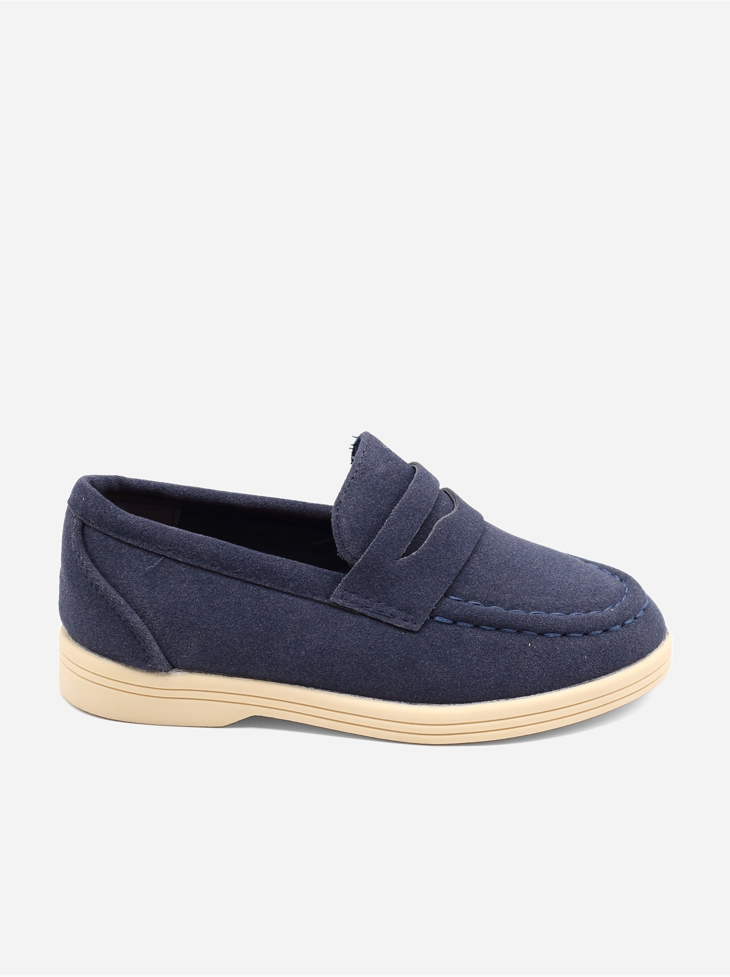 Mocassins effet daim - Bleu foncé