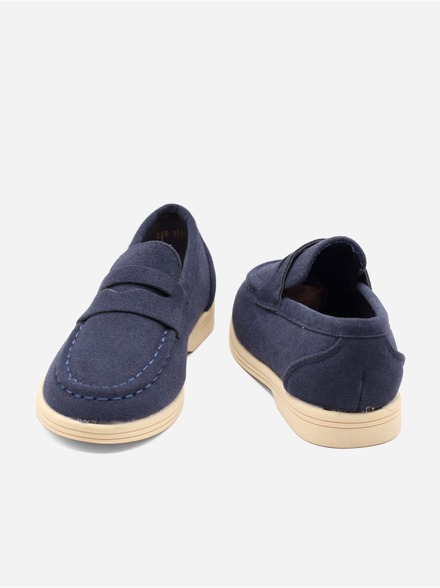 Mocassins effet daim - Bleu foncé
