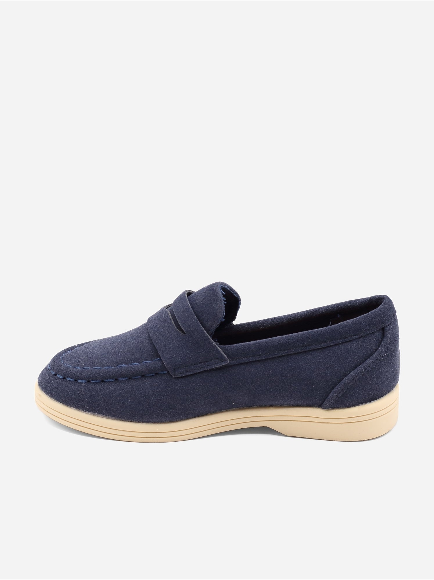 Mocassins effet daim - Bleu foncé