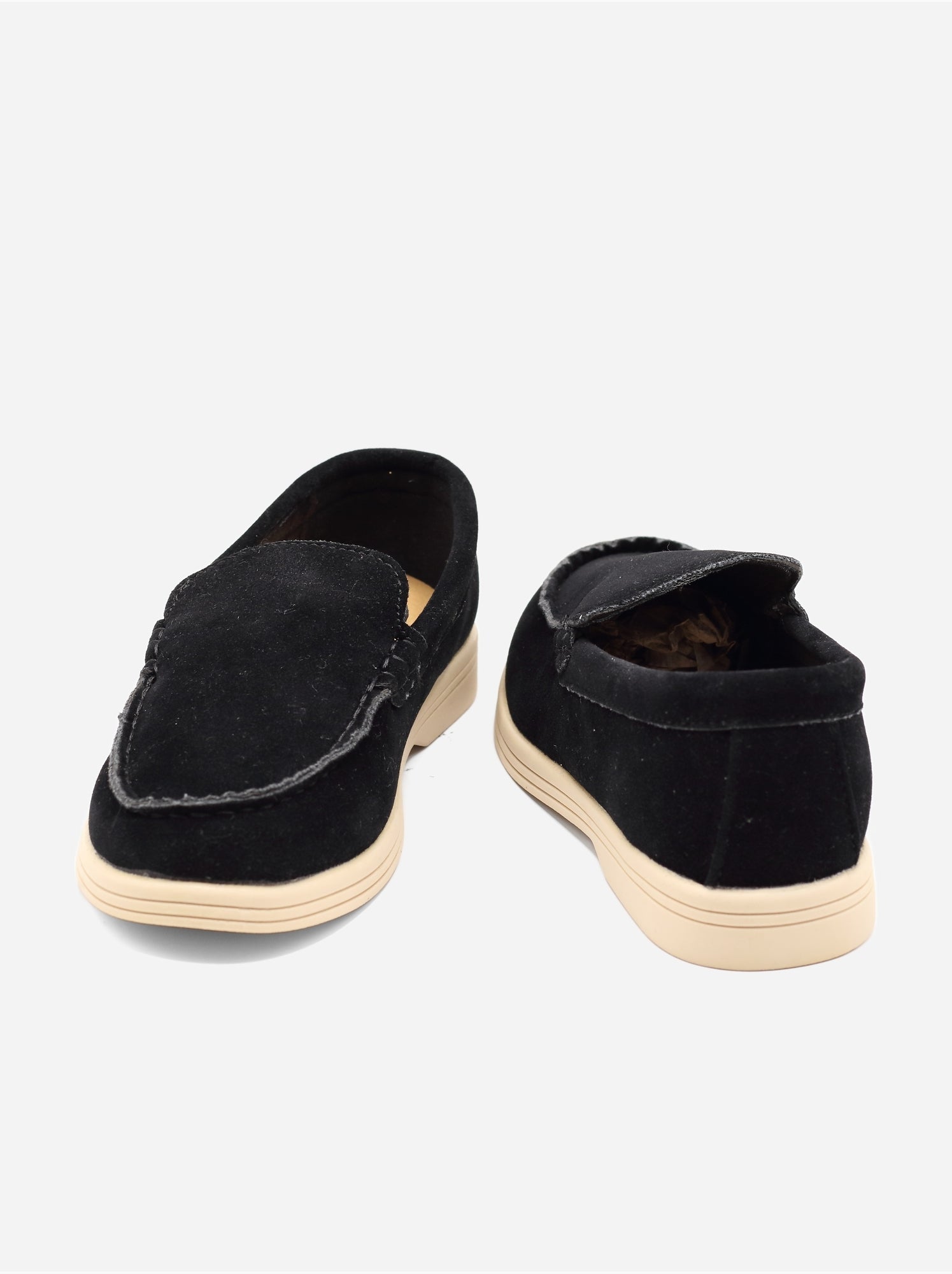 Mocassins effet daim - Noir
