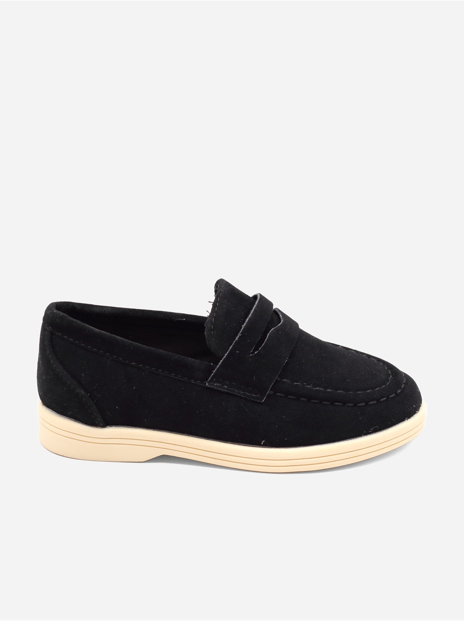 Mocassins effet daim - Noir