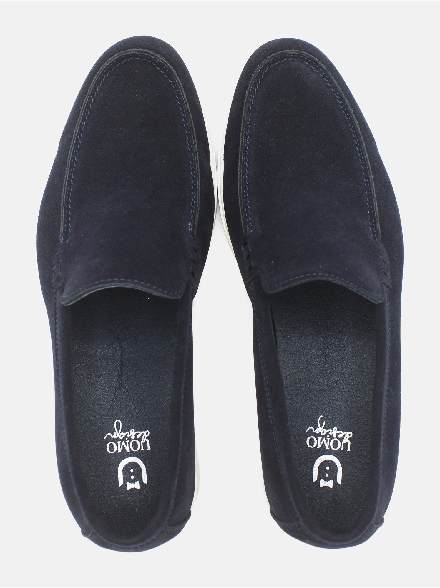 Mocassins en cuir - Uomo - Bleu foncé