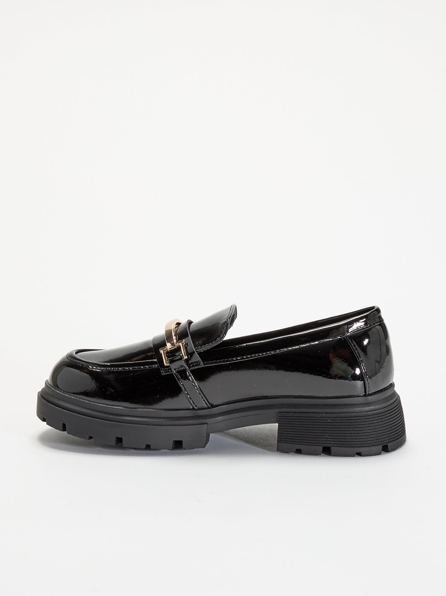 Mocassins vernies avec semelles crantées - Noir