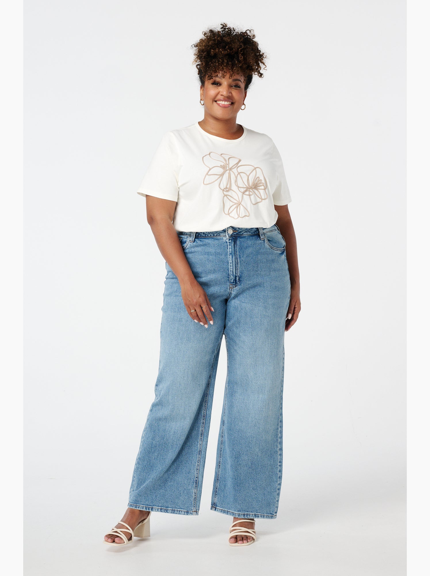 Ms mode jean wide leg ivy - Bleu denim